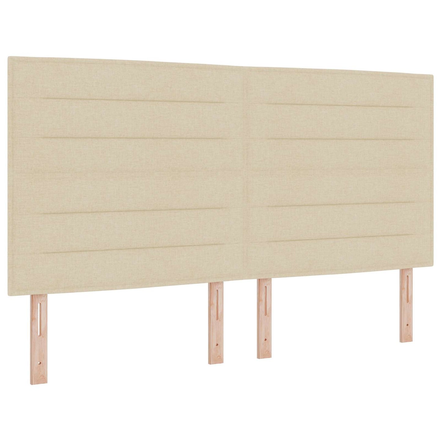 vidaXL Κρεβάτι box spring με στρώμα Κρεμ 160 x 200 cm Ύφασμα