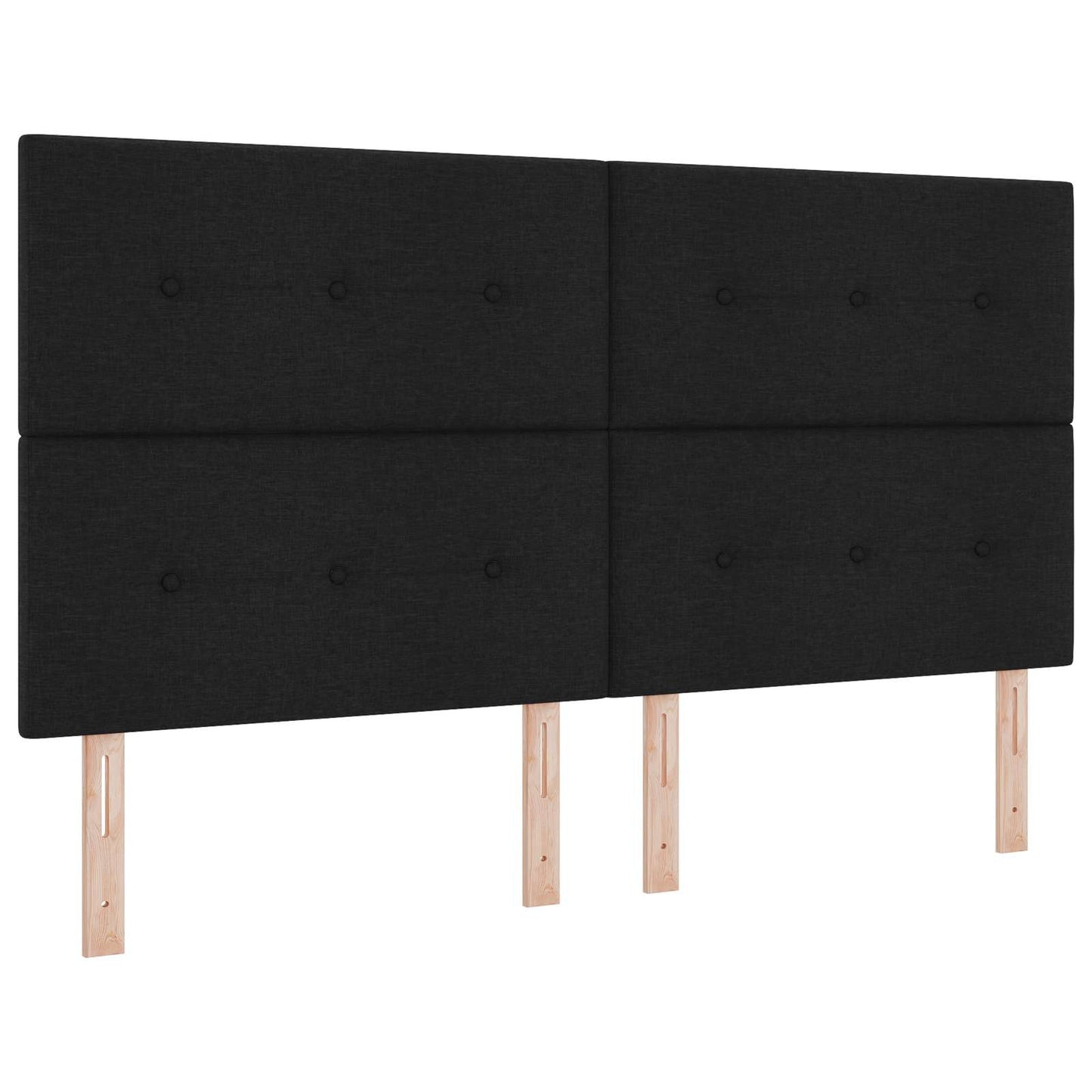 vidaXL Κρεβάτι box spring με στρώμα Μαύρο 200 x 200 cm Ύφασμα