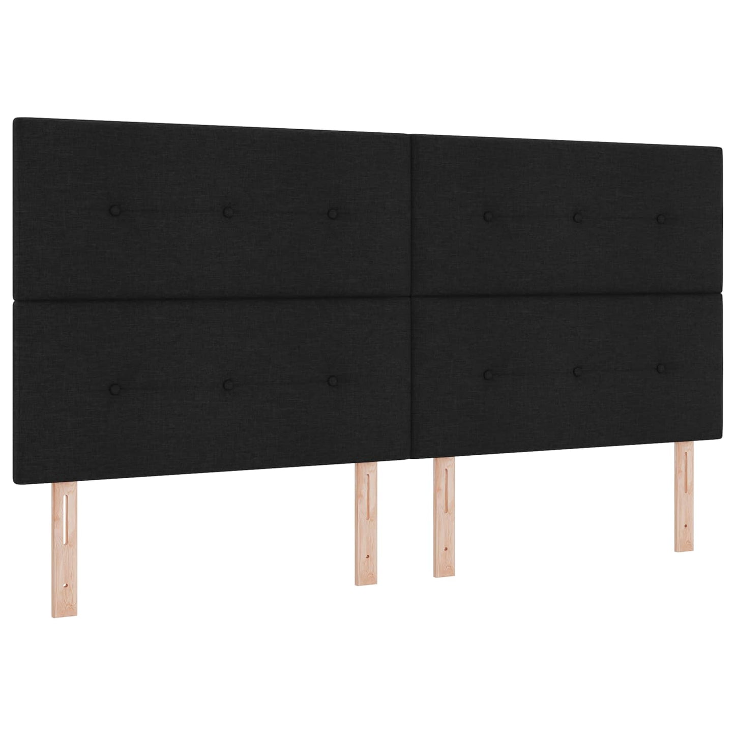 vidaXL Κρεβάτι box spring με στρώμα Μαύρο 200 x 200 cm Ύφασμα