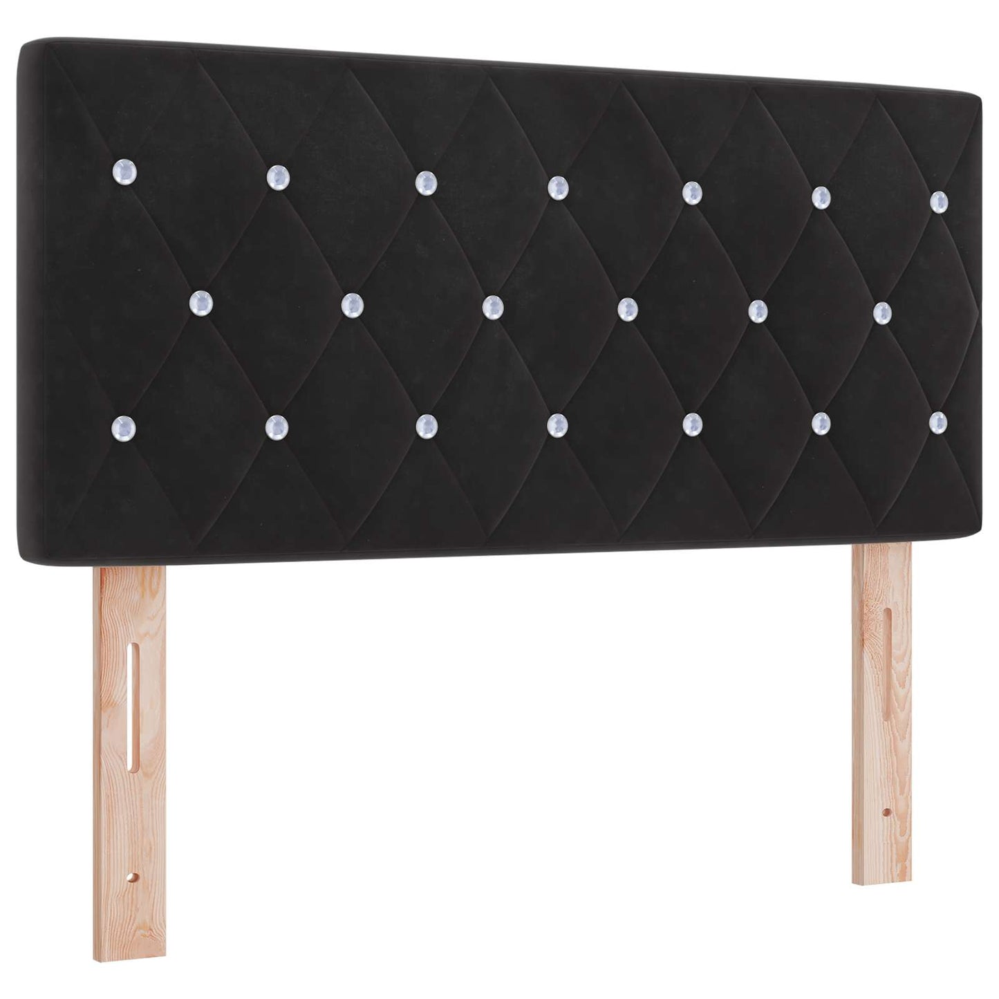 vidaXL Κρεβάτι Ottoman με στρώμα Μαύρο 120 x 190 cm Βελούδο