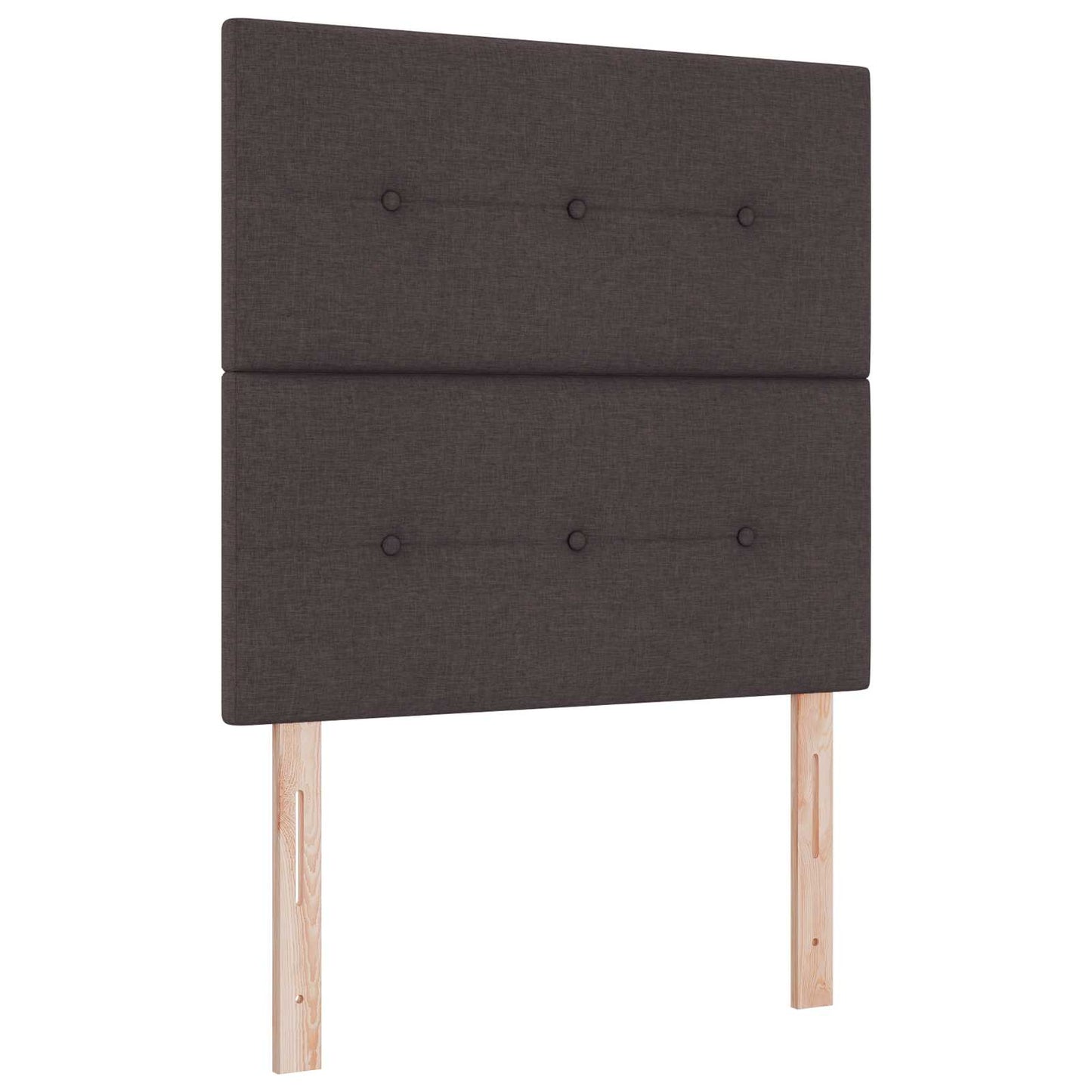 vidaXL Κρεβάτι Ottoman με στρώμα Σκούρο Καφέ 120 x 190 cm Ύφασμα