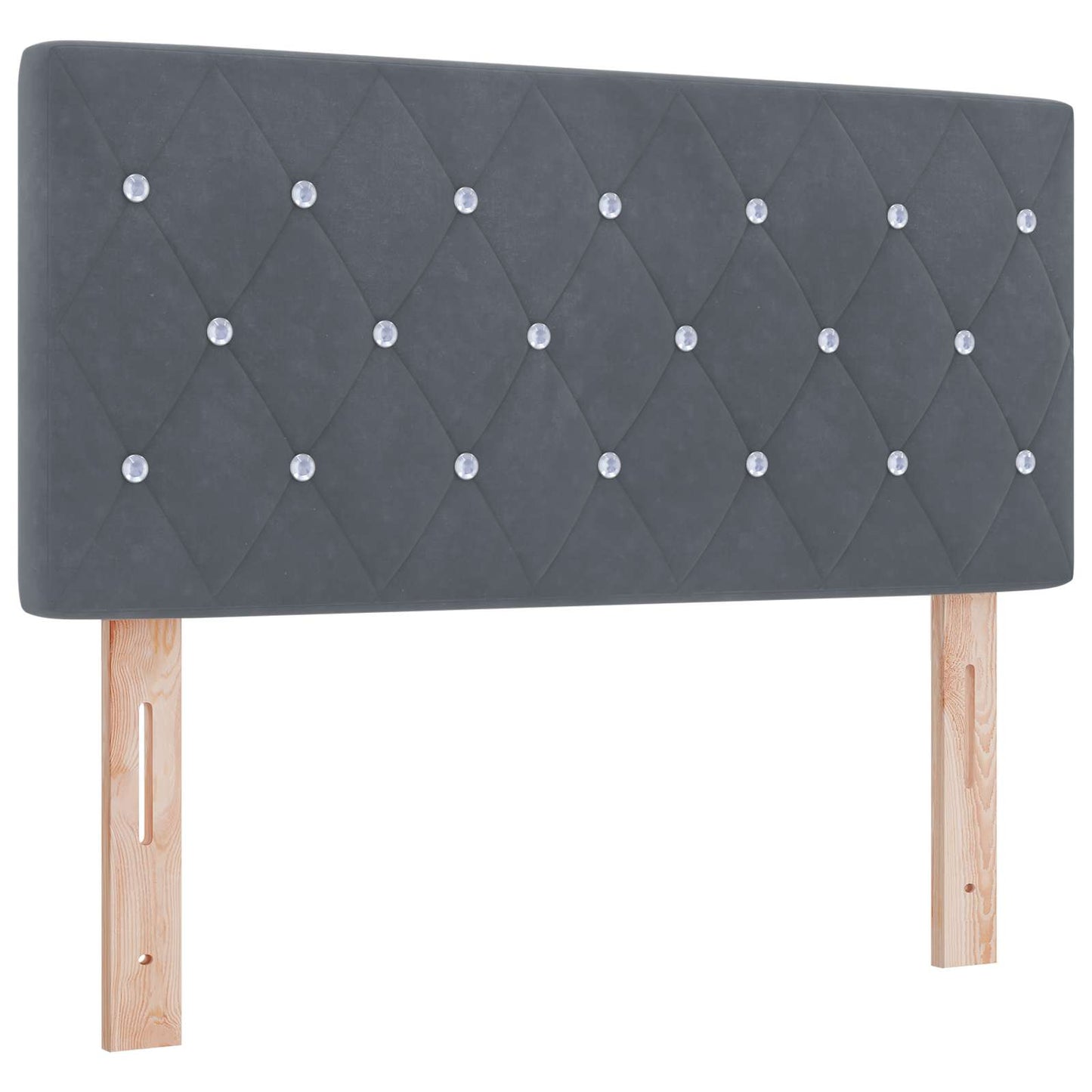vidaXL Κρεβάτι Ottoman με στρώμα Σκούρο Γκρι 90 x 200 cm Βελούδο