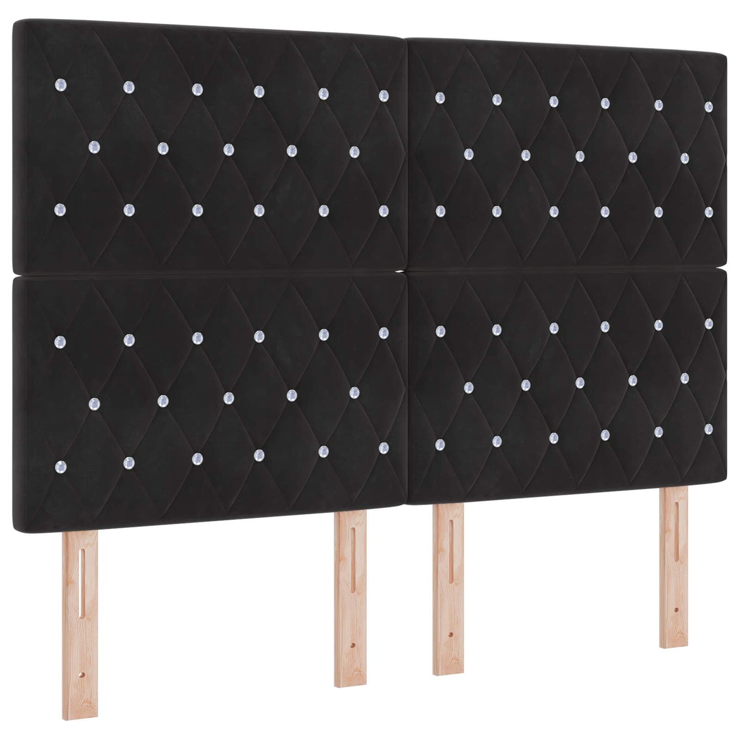 vidaXL Κρεβάτι Ottoman με στρώμα Μαύρο 140 x 200 cm Βελούδο