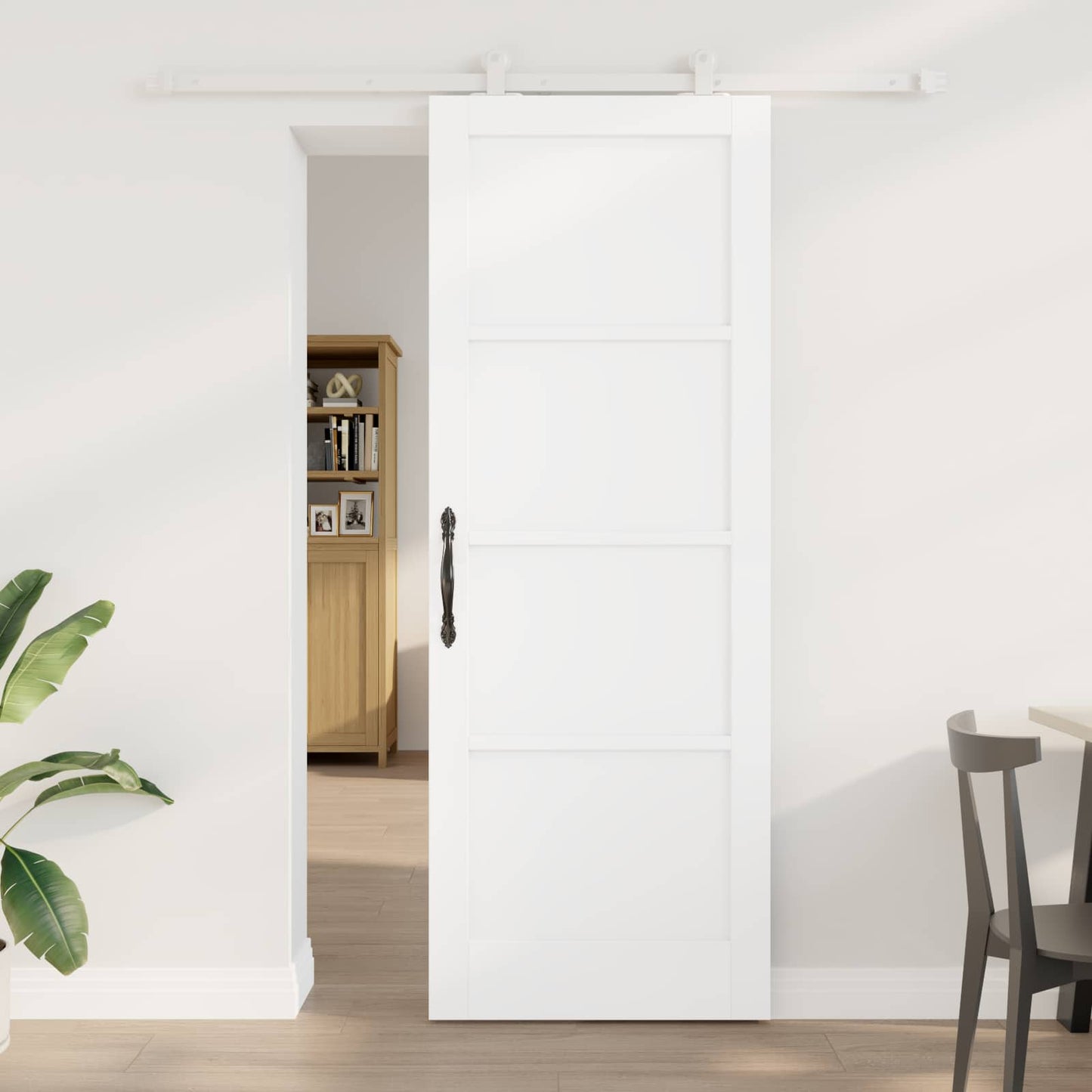 vidaXL Συρόμενη Πόρτα 78 x 211 cm Επεξεργασμένο Ξύλο Λευκό