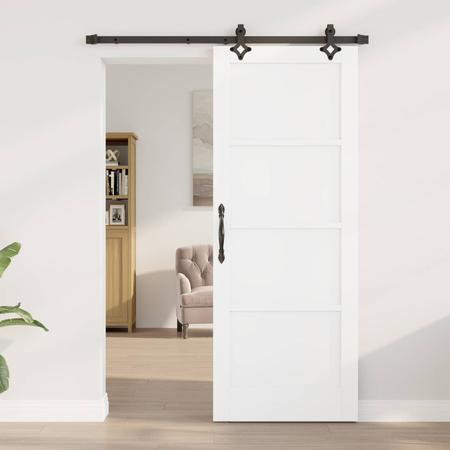 vidaXL Συρόμενη Πόρτα ORKDAL 78 x 202 cm Επεξεργασμένο Ξύλο