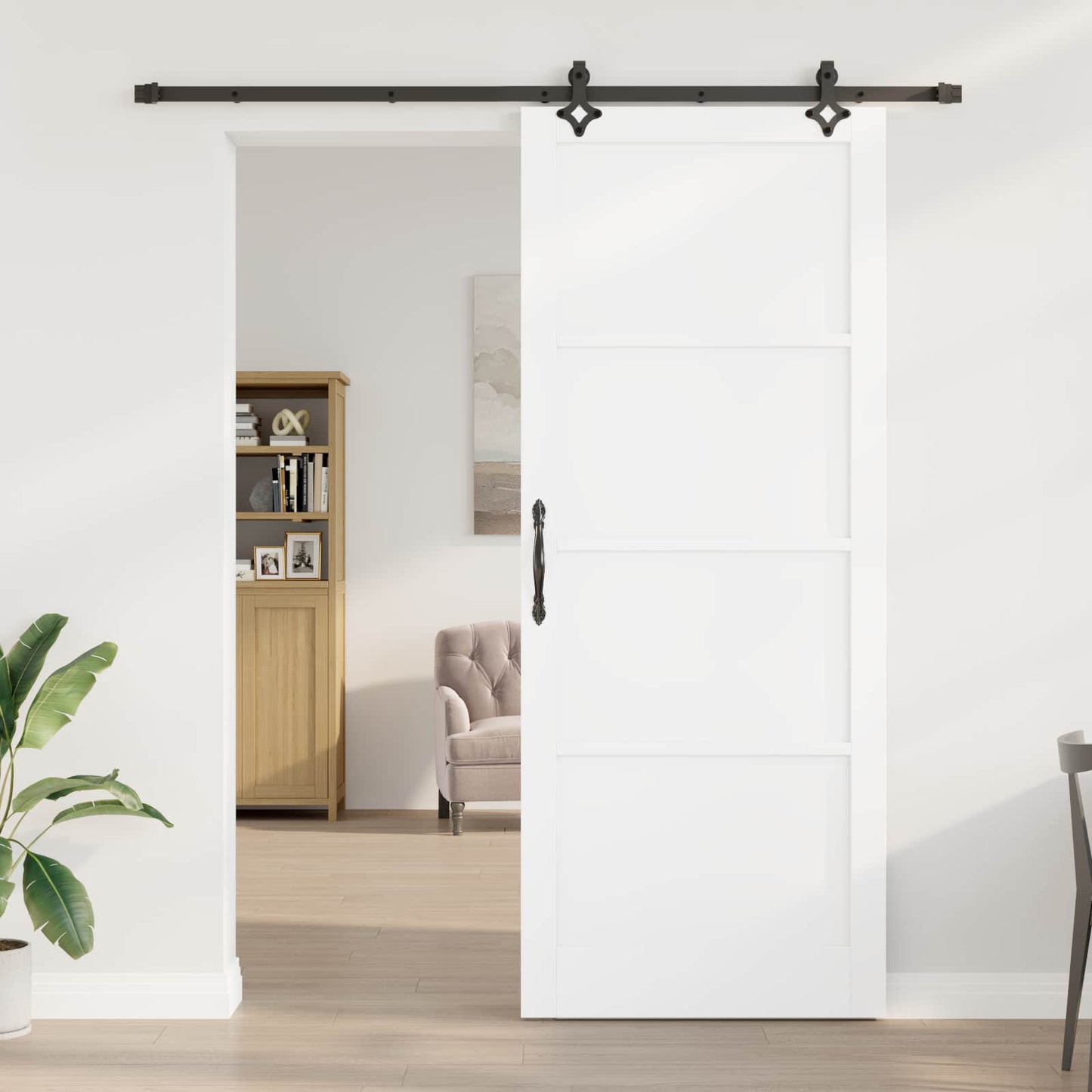 vidaXL Συρόμενη Πόρτα ORKDAL 93 x 232 cm Επεξεργασμένο Ξύλο