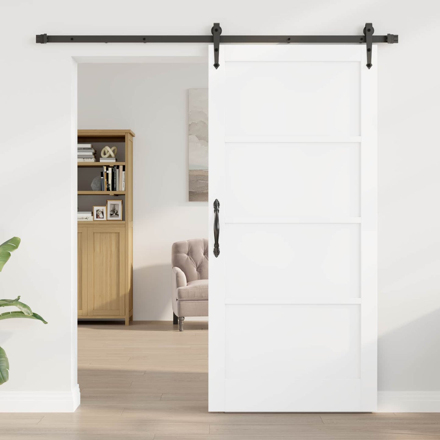 vidaXL Συρόμενη Πόρτα ORKDAL 93 x 202 cm Επεξεργασμένο Ξύλο