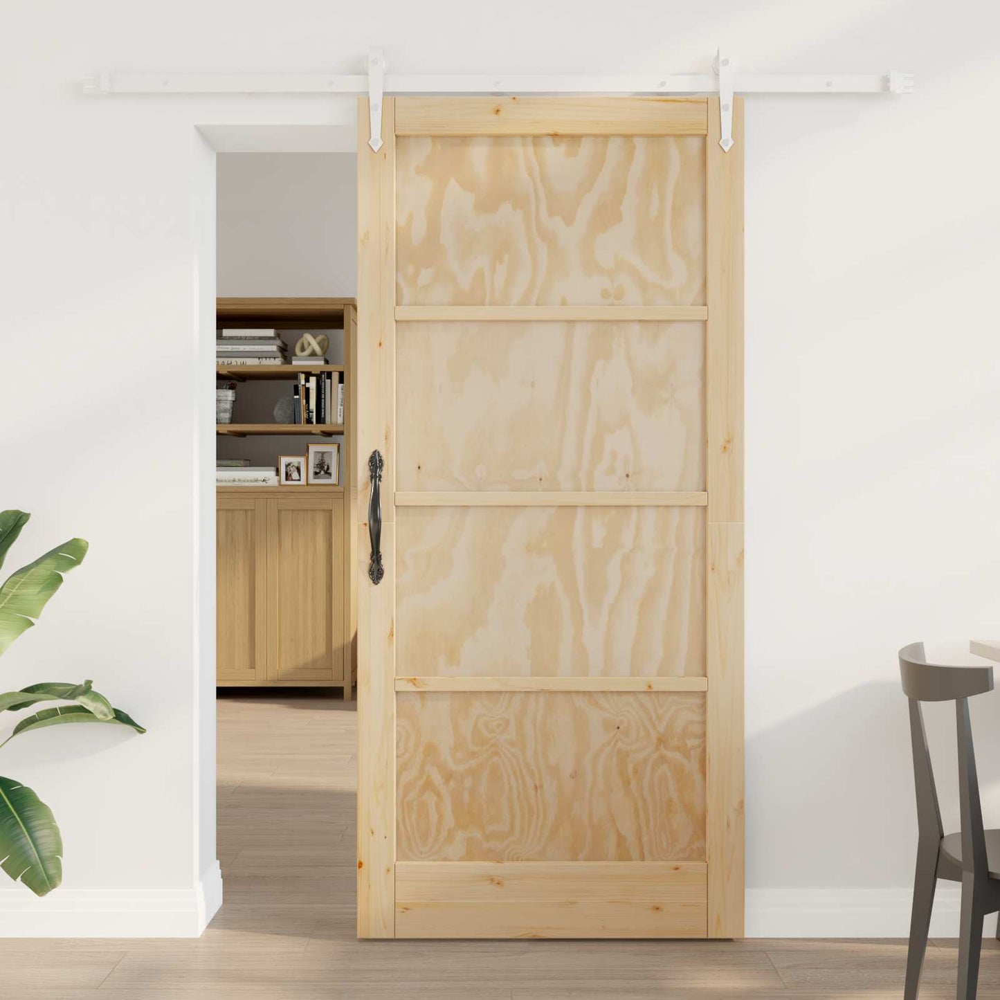 vidaXL Συρόμενη Πόρτα ORKDAL 93 x 202 cm Επεξεργασμένο Ξύλο