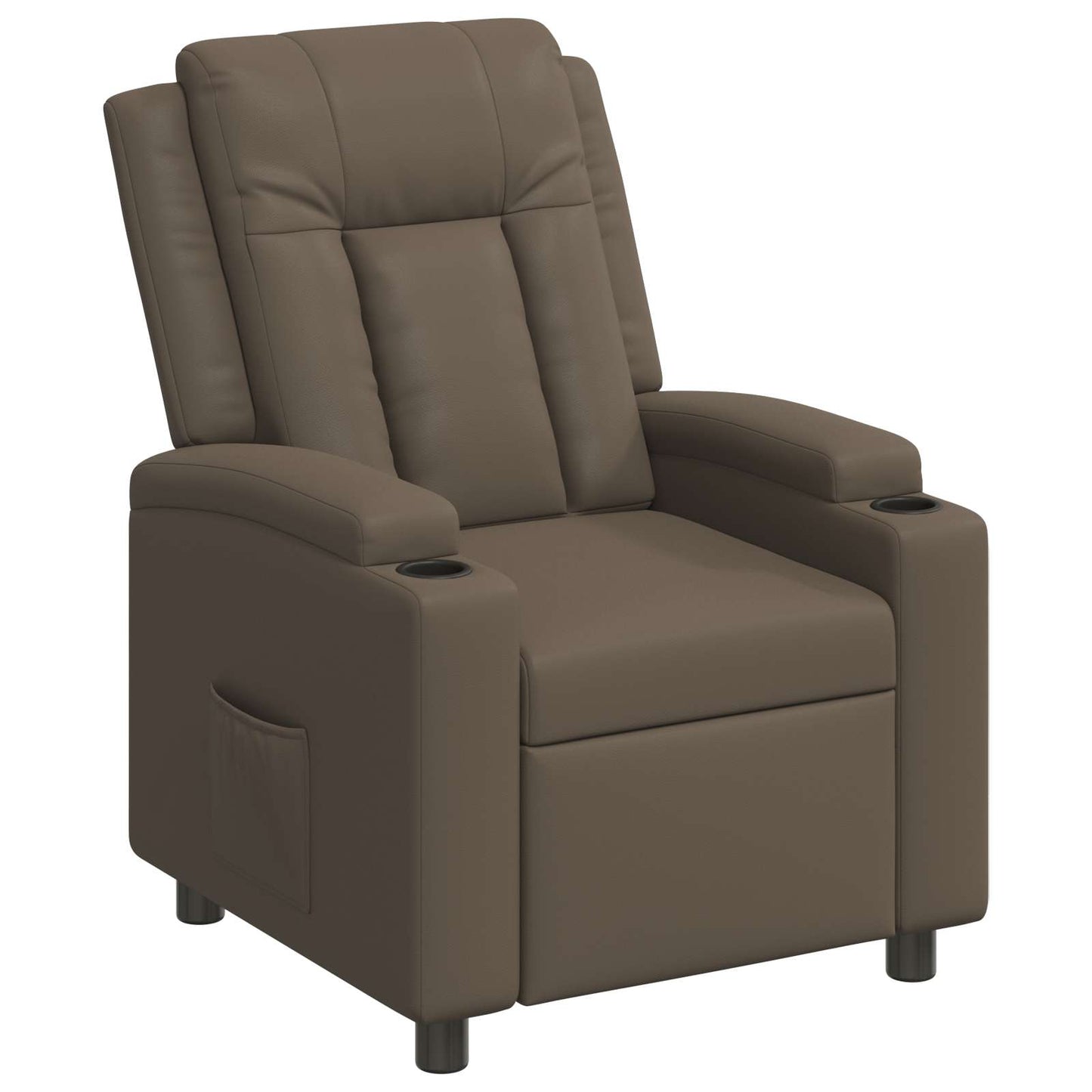 vidaXL Ανακλινόμενη πολυθρόνα Γκρι 75 x 95 x 100 cm Ύφασμα