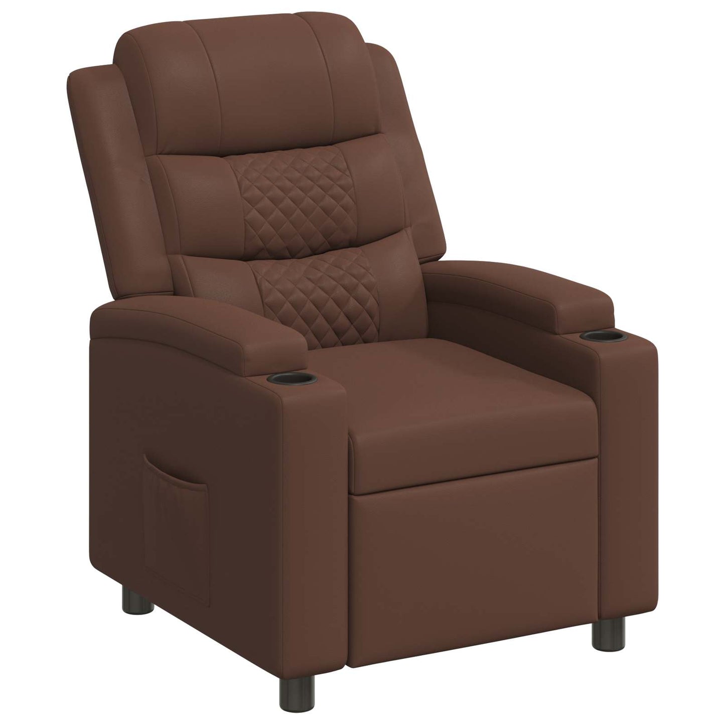 vidaXL Ανακλινόμενη πολυθρόνα Καφέ 75 x 93 x 98 cm Ύφασμα