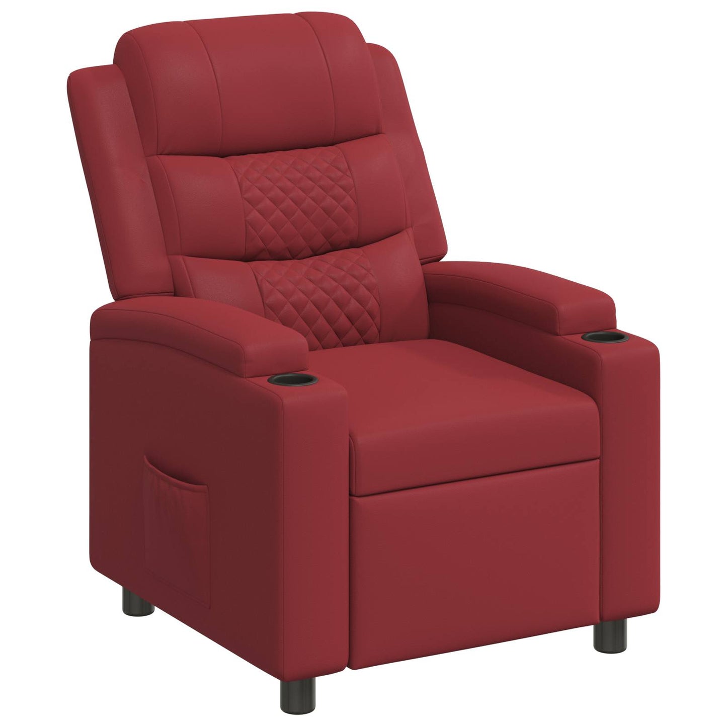 vidaXL Ανακλινόμενη πολυθρόνα Κόκκινο 75 x 93 x 98 cm Ύφασμα