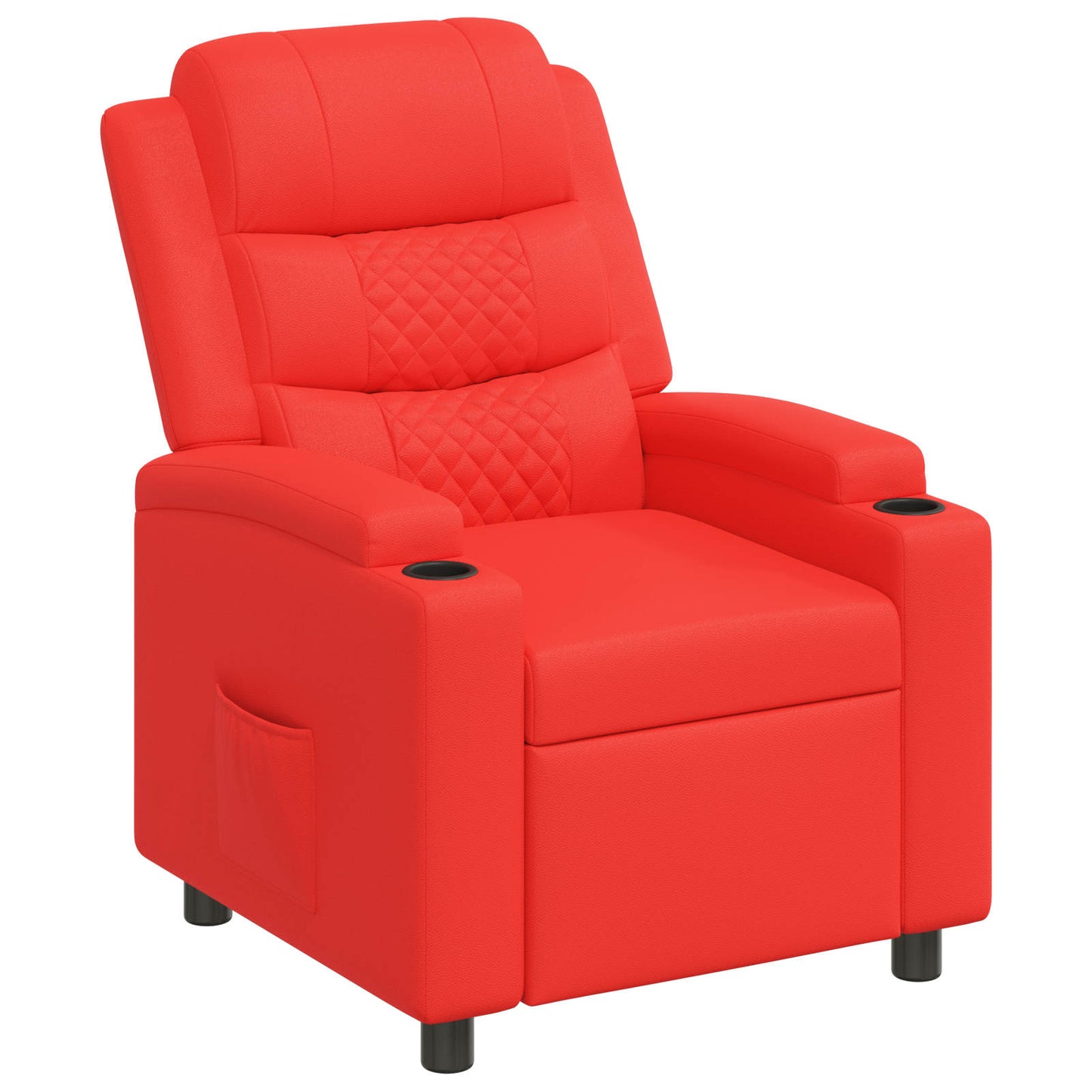 vidaXL Ανακλινόμενη πολυθρόνα Κόκκινο 75 x 93 x 98 cm Ύφασμα