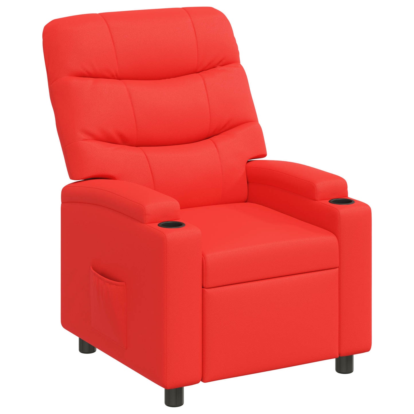 vidaXL Ανακλινόμενη πολυθρόνα Κόκκινο 75 x 93 x 102 cm Ύφασμα