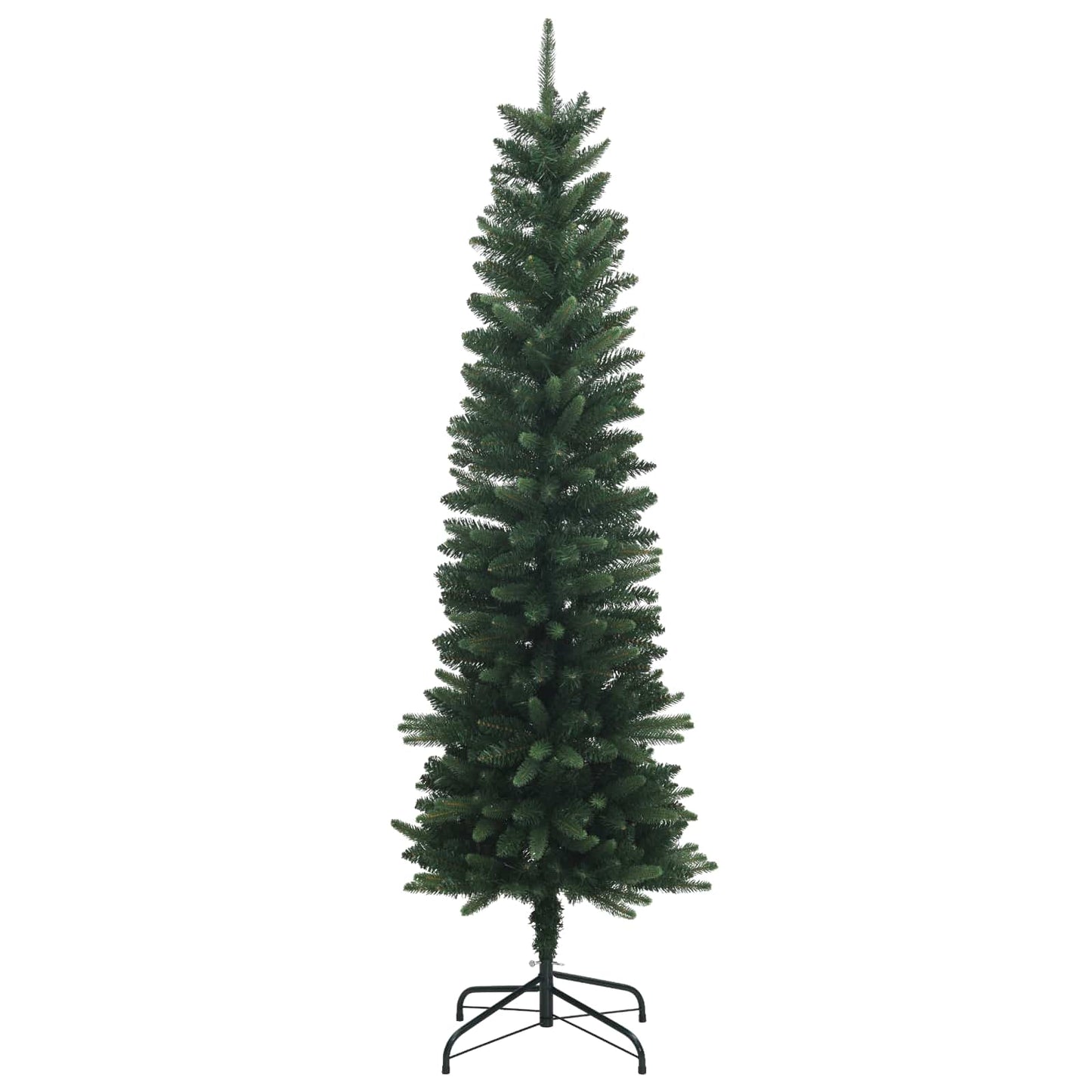 vidaXL Artificial Slim Christmas Tree 180 εκ. ΠΕ και PVC Πράσινο