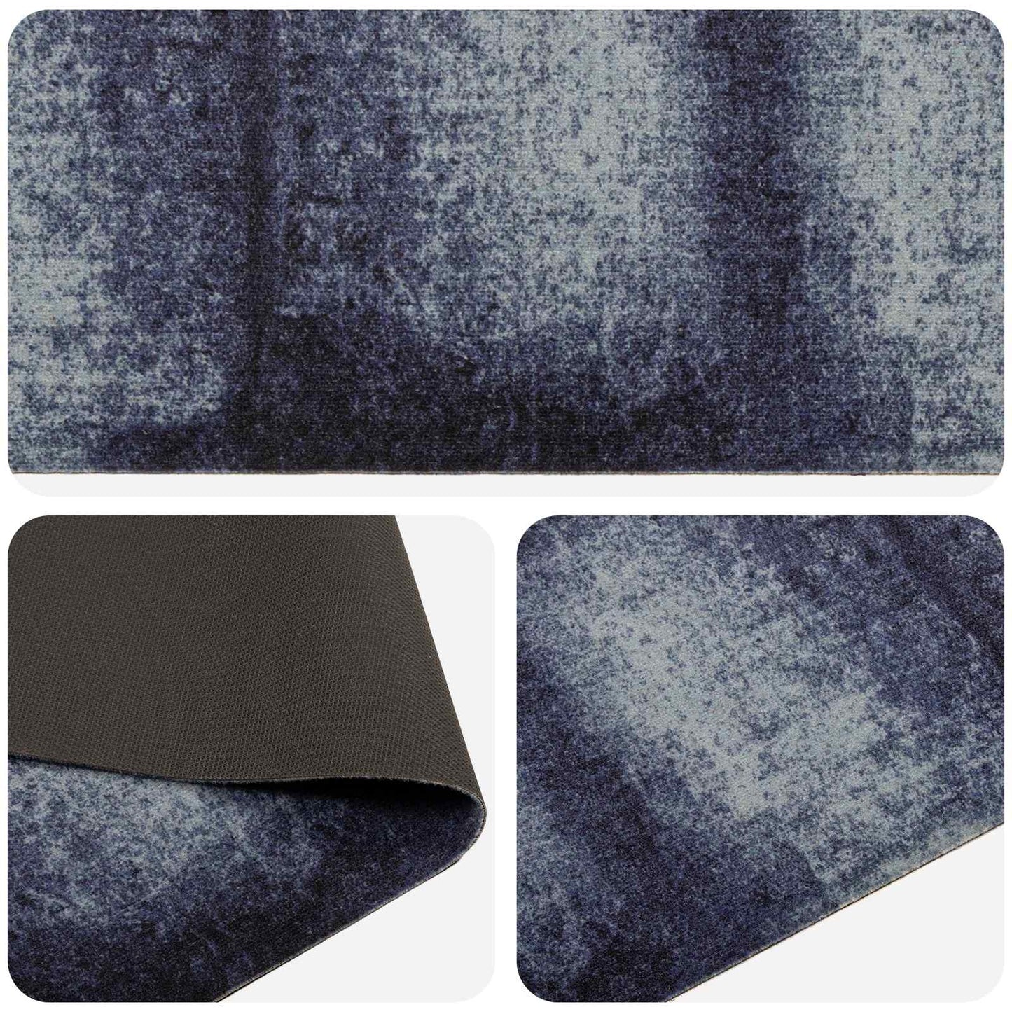 vidaXL Χαλί Κουζίνας Μπλε Σκίαση 180 x 60 cm 100% Πολυαμίδιο Πλένεται