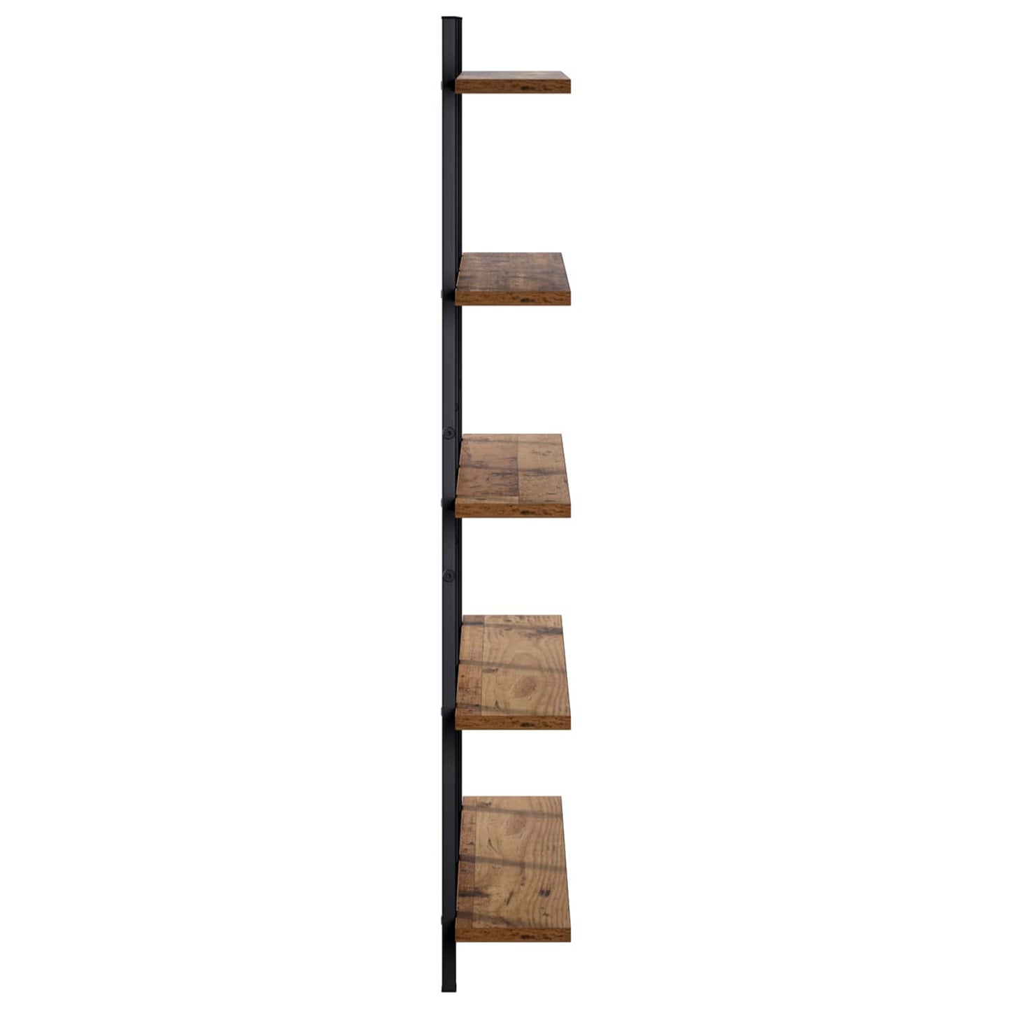 vidaXL Ράφι Τοίχου Παλαιωμένο ξύλο 79.5 x 13.5 x 102 cm