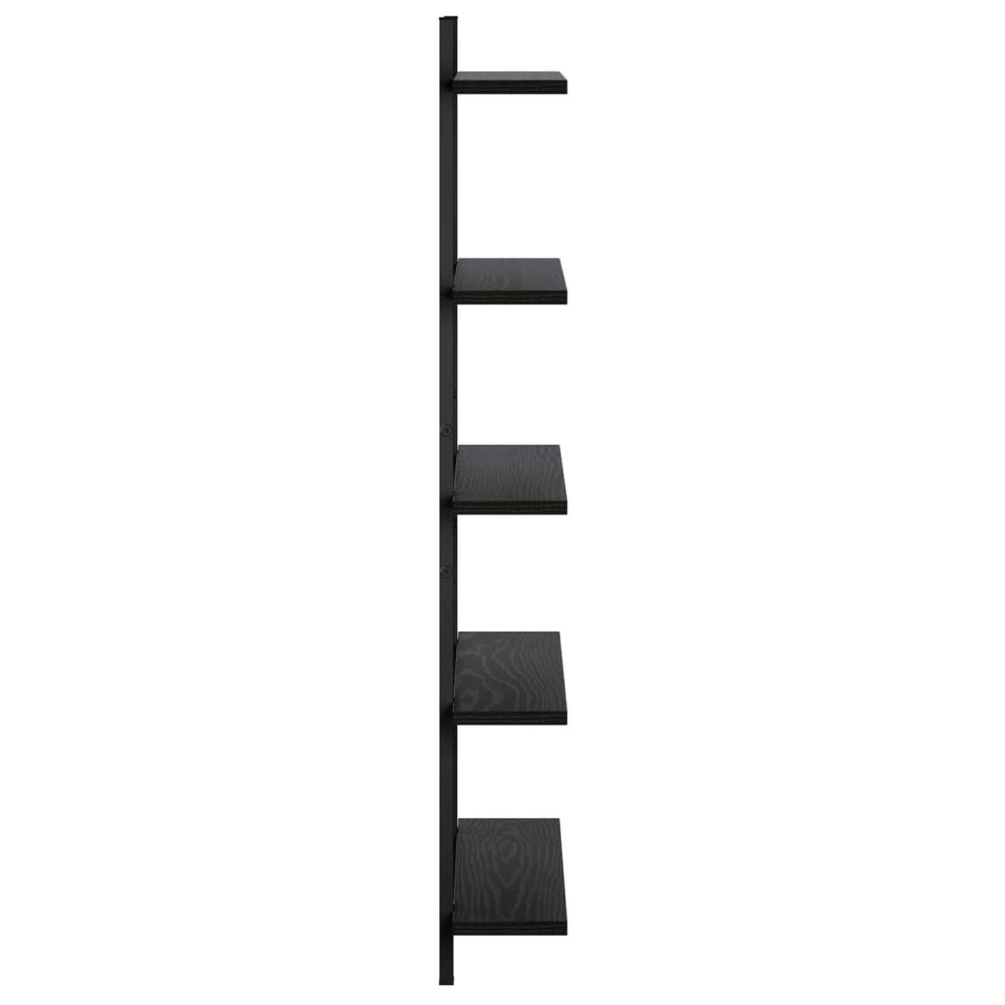 vidaXL Ράφι Τοίχου Μαύρη Δρυς 60.5 x 13.5 x 102.5 cm