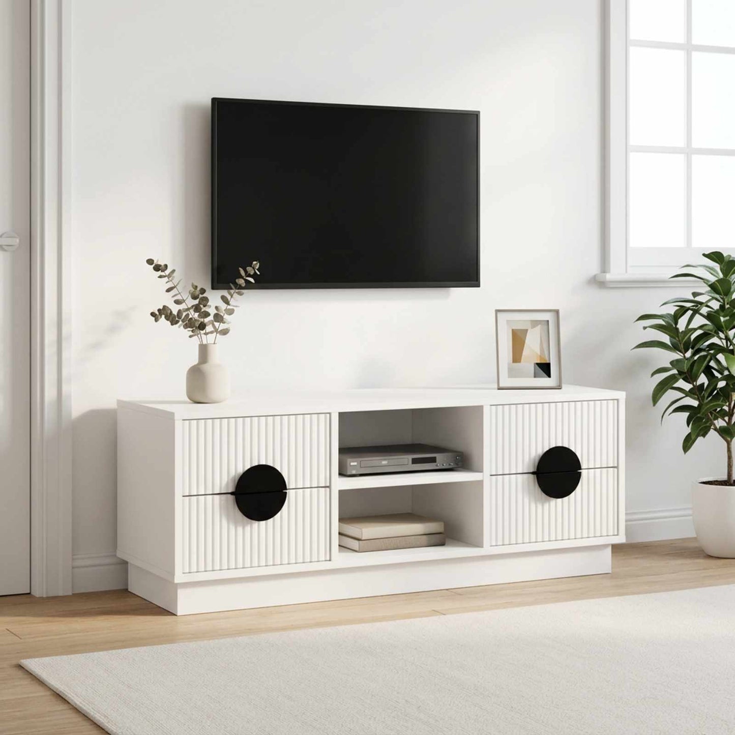 vidaXL Ντουλάπι TV VENRAY 101 x 36,5 x 40 cm Λευκό