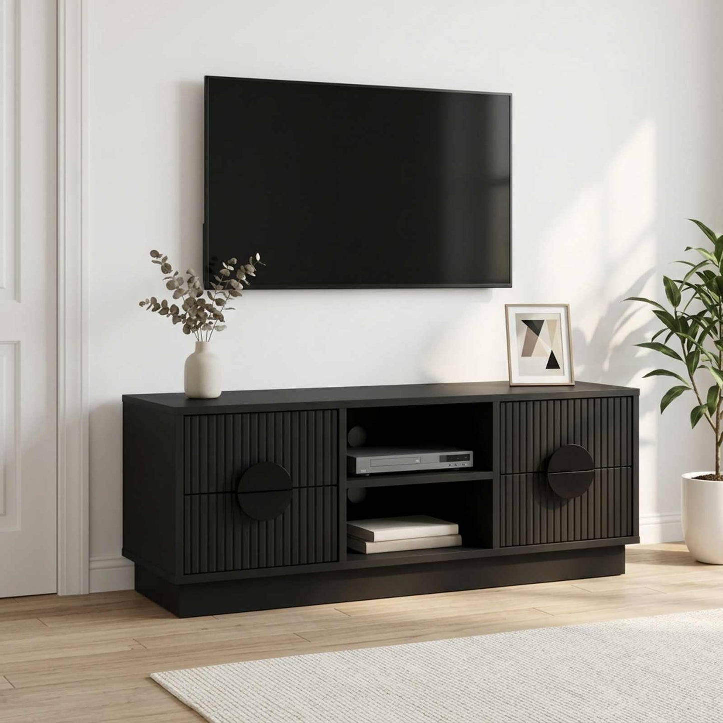 vidaXL Ντουλάπι TV VENRAY 101 x 36,5 x 40 cm Μαύρο