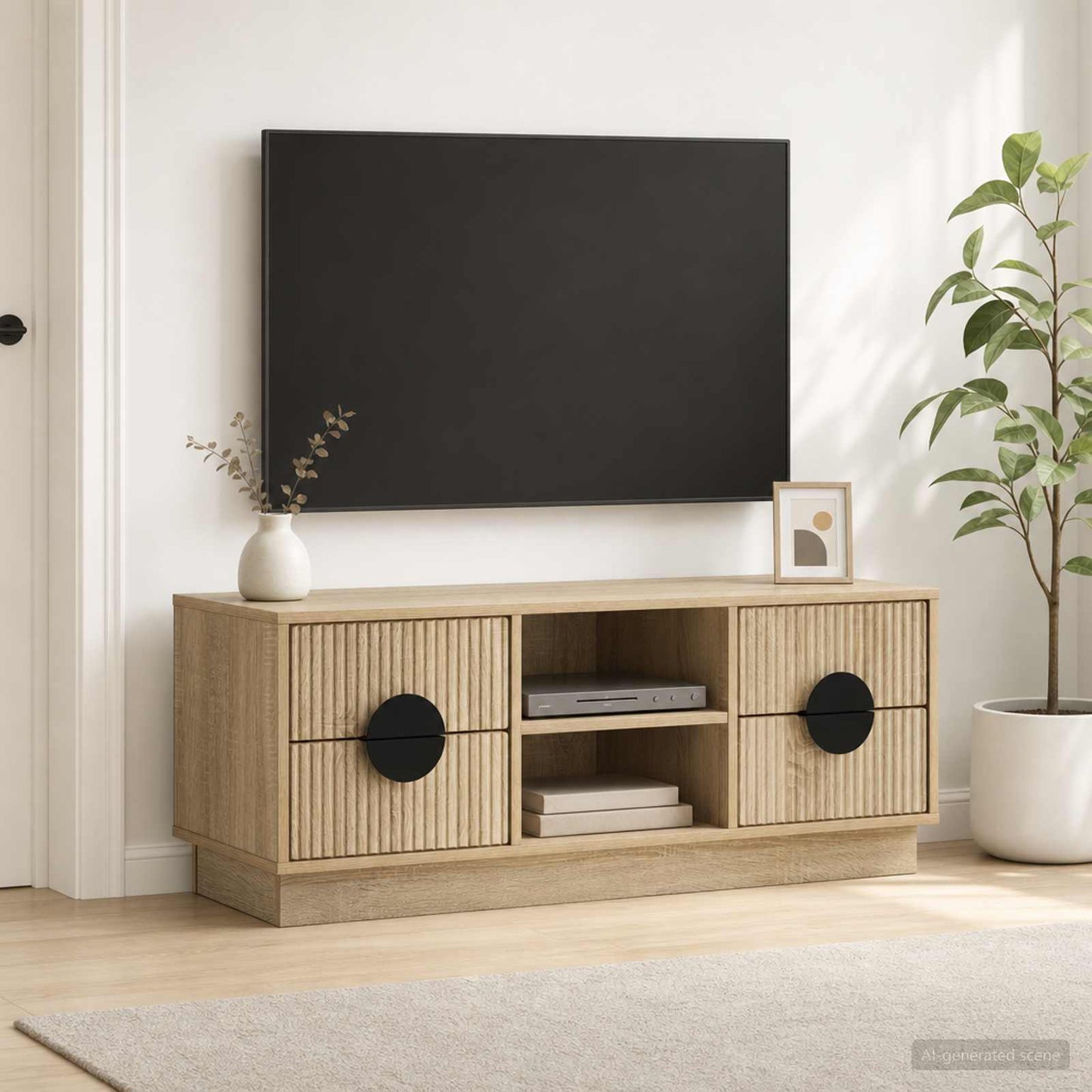 vidaXL Ντουλάπι TV VENRAY 101 x 36,5 x 40 cm Sonoma Δρυς