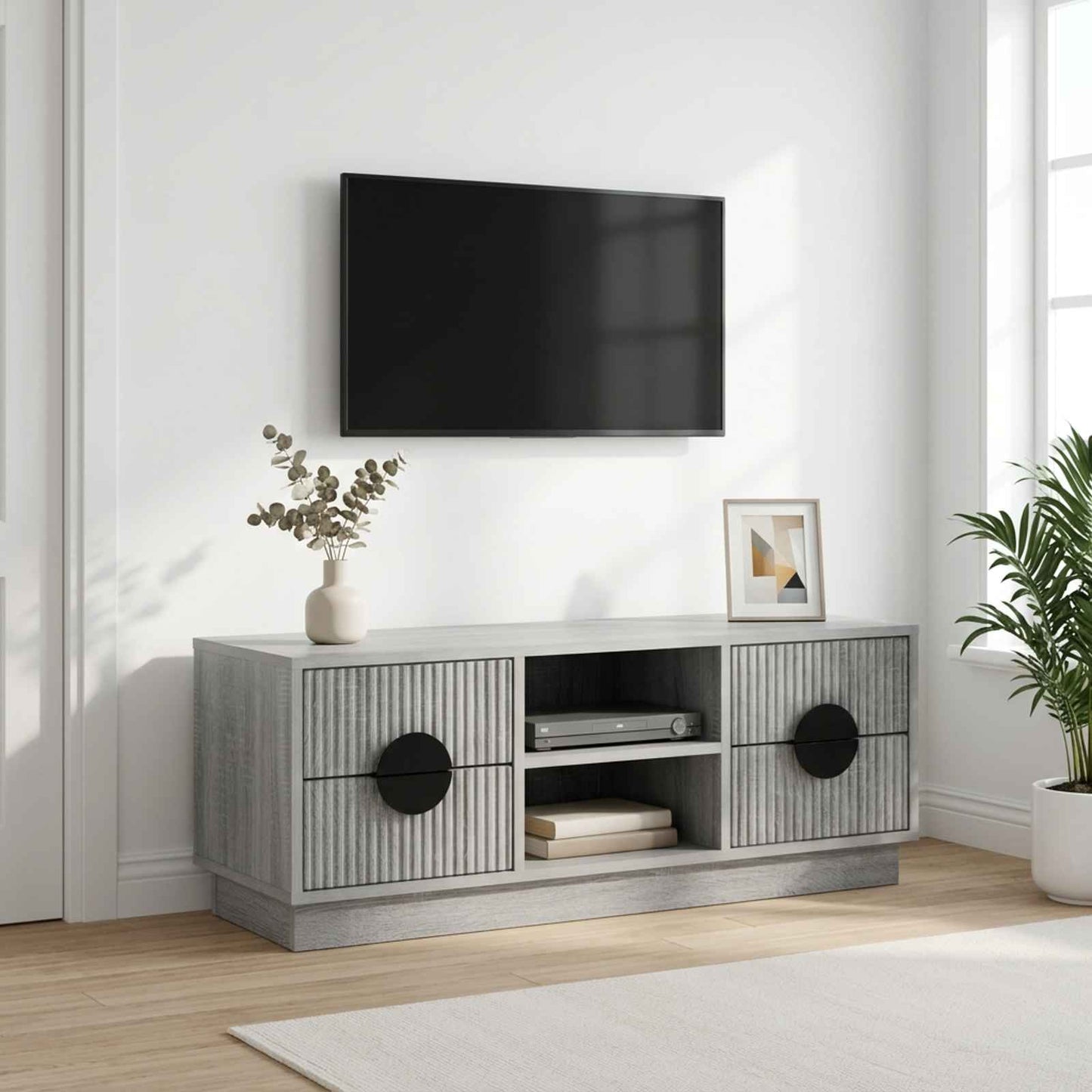 vidaXL Ντουλάπι TV VENRAY 101 x 36,5 x 40 cm Γκρι Sonoma