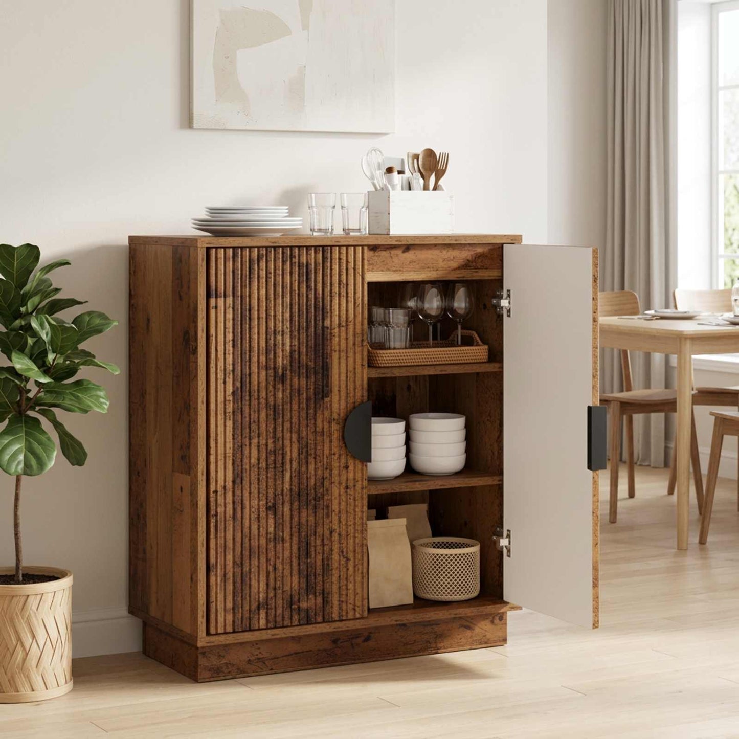 vidaXL Πλαϊνό γραφείο VENRAY Παλαιωμένο ξύλο 66 x 33 x 77,5 cm