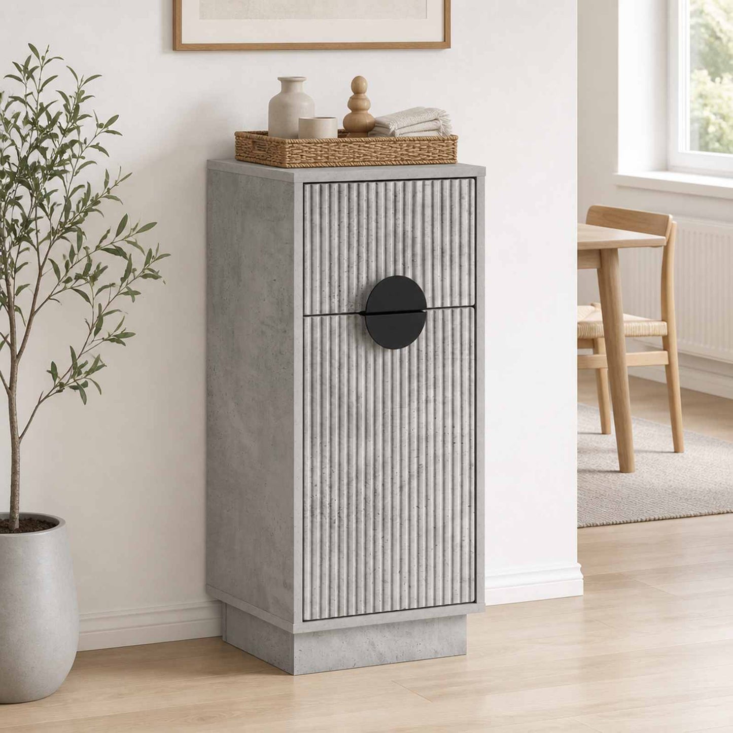 vidaXL Πλαϊνό γραφείο VENRAY Γκρι Σκυροδέματος 35 x 33 x 77,5 cm