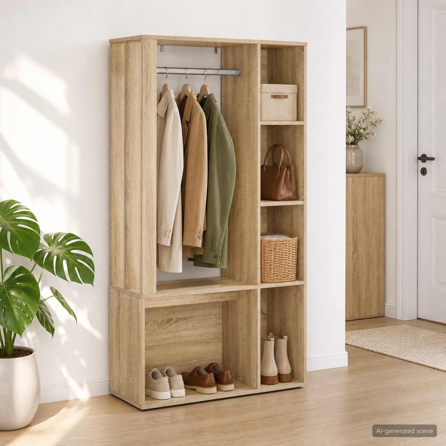 vidaXL Ντουλάπα Διαδρόμου Sonoma Δρυς 91 x 32 x 150,5 cm