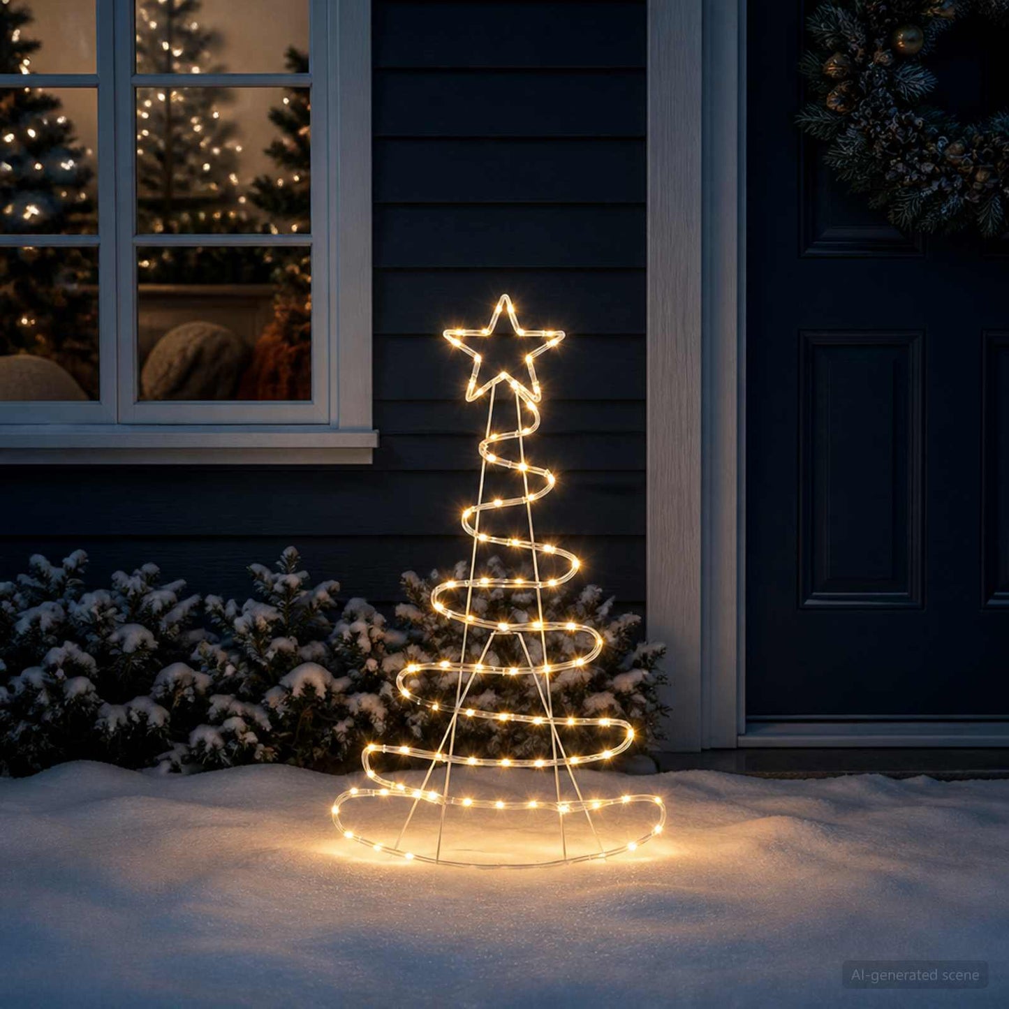 vidaXL Φωτιζόμενο χριστουγεννιάτικο δέντρο LED LOVIISA 100 LED