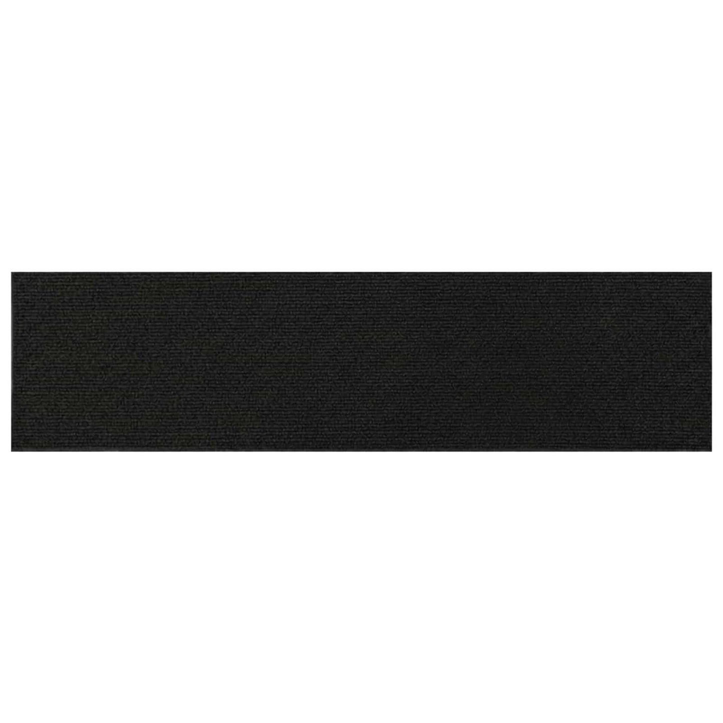 vidaXL Πατάκια σκάλας 15 τμχ. 76 x 20 cm Σκούρο Γκρι Πολυεστέρας