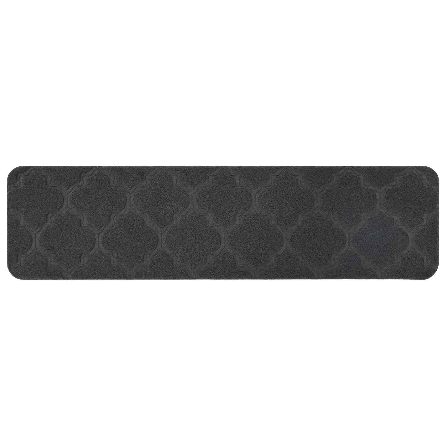 vidaXL Πατάκια σκάλας 15 τμχ. 76 x 20 cm Σκούρο Γκρι Πολυεστέρας