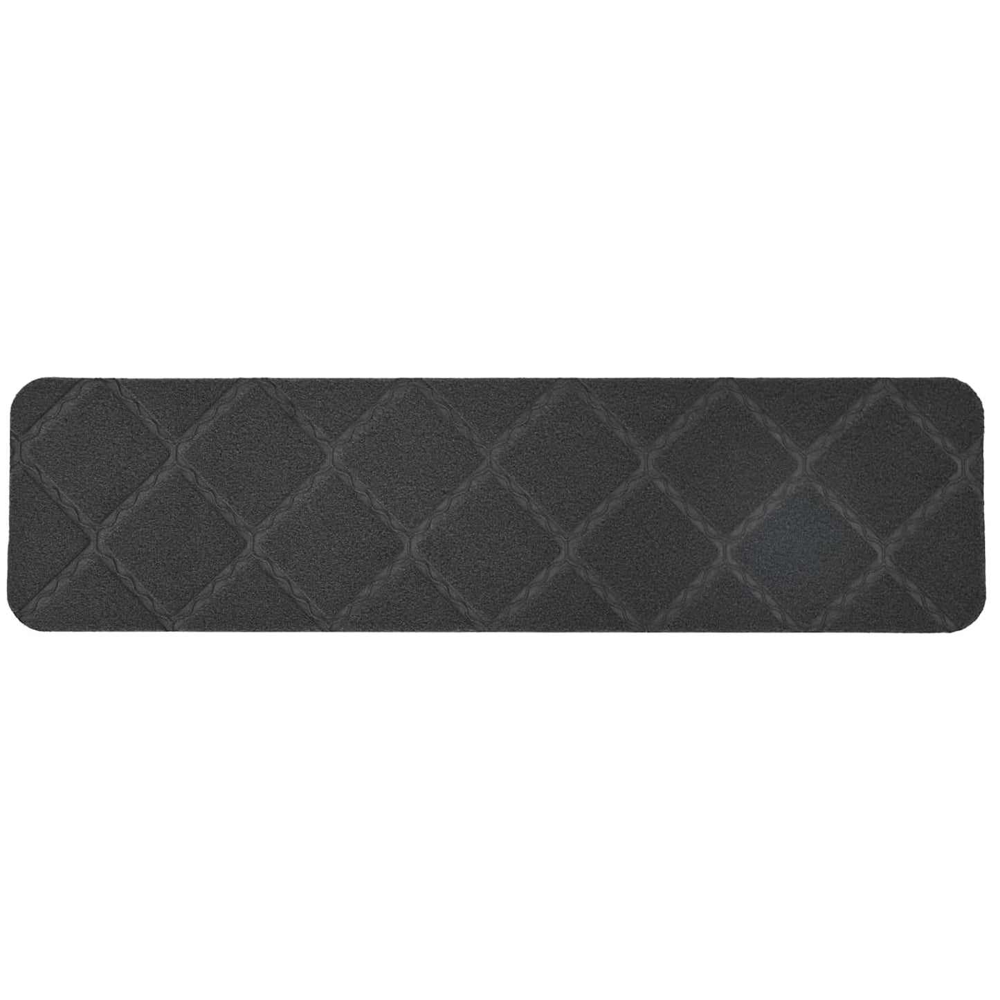 vidaXL Πατάκια σκάλας 15 τμχ. 76 x 20 cm Σκούρο Γκρι Πολυεστέρας