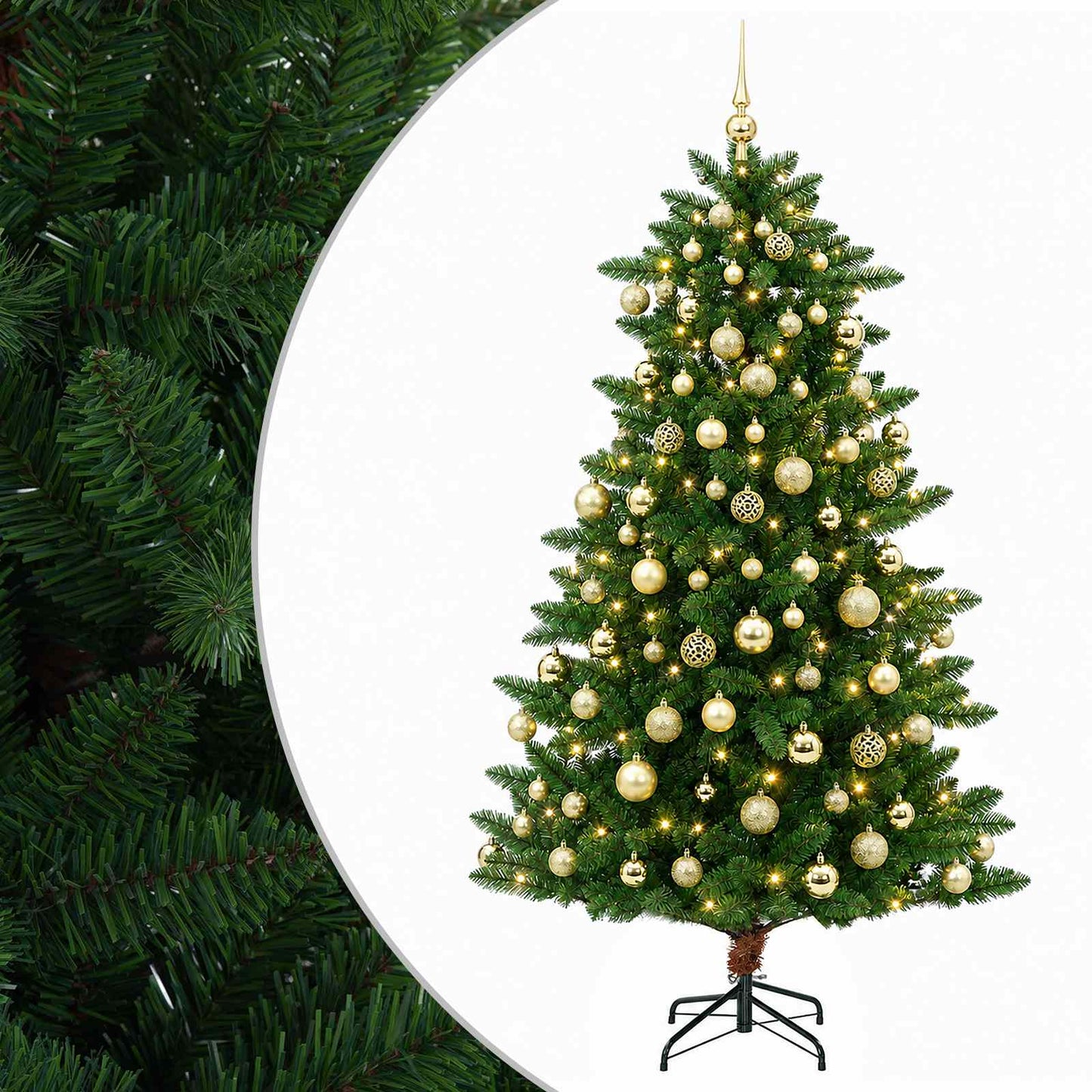 vidaXL Artificial Christmas Tree with Bauble 180 εκ. 300 LED