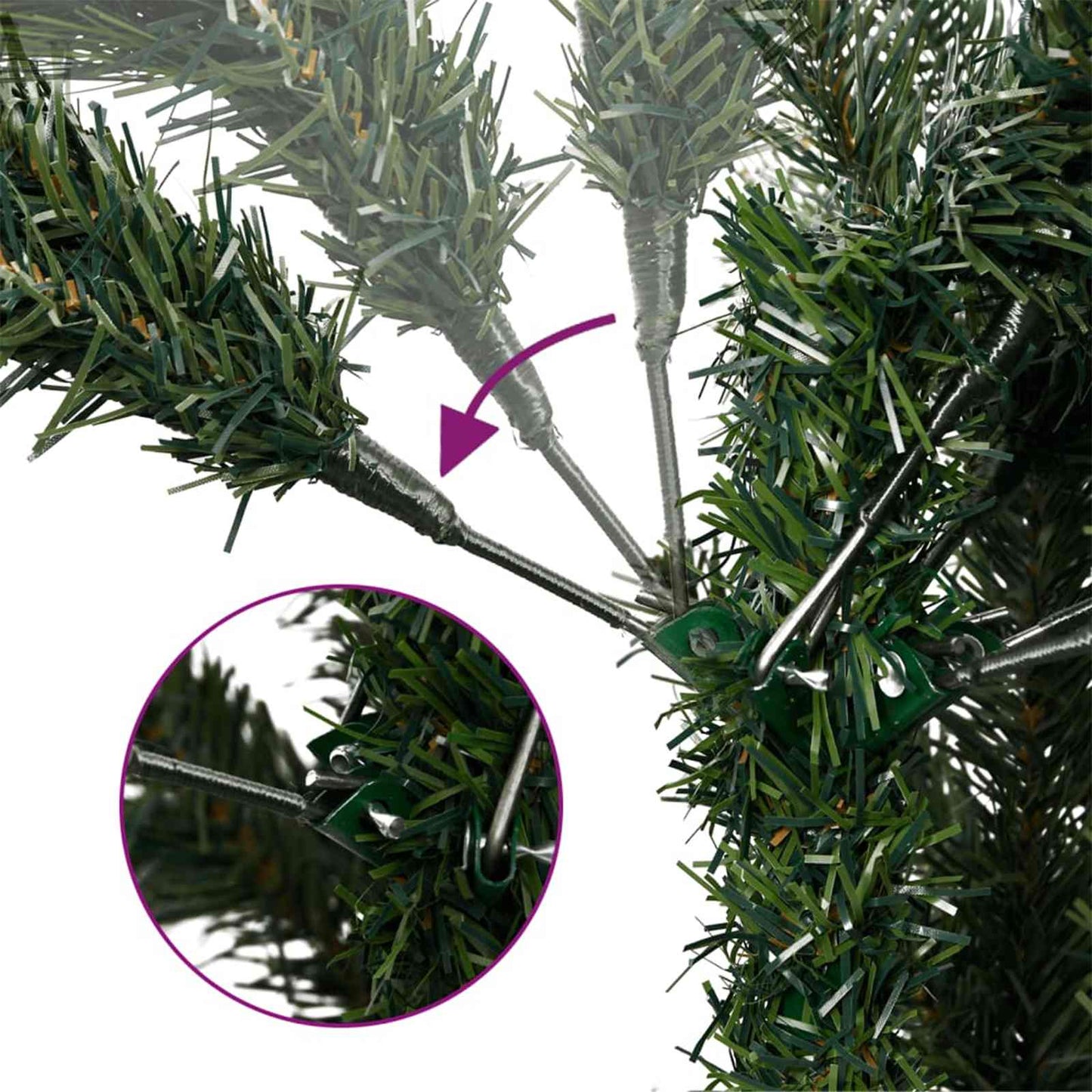 vidaXL Artificial Christmas Tree with Bauble 180 εκ. 300 LED
