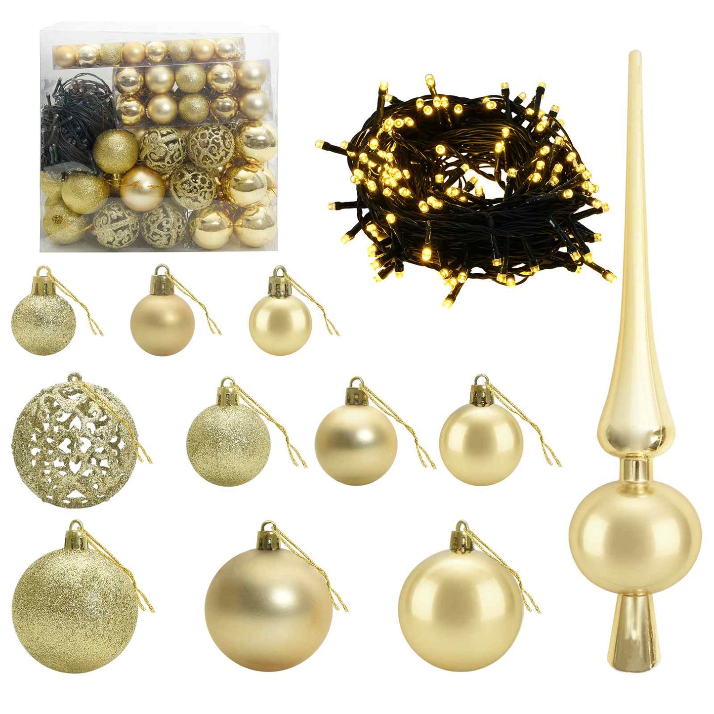 vidaXL Artificial Christmas Tree with Bauble 240 εκ. 300 LED
