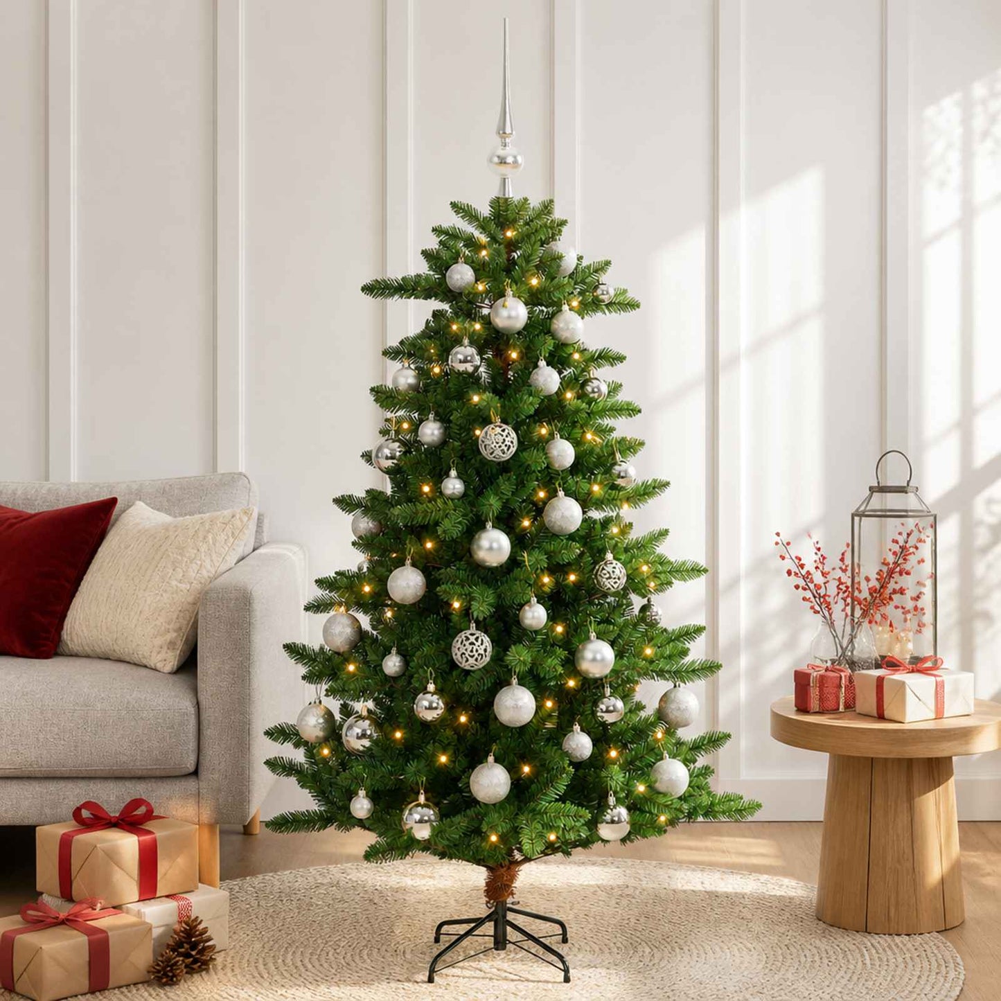 vidaXL Artificial Christmas Tree with Bauble 150 εκ. 150 LED