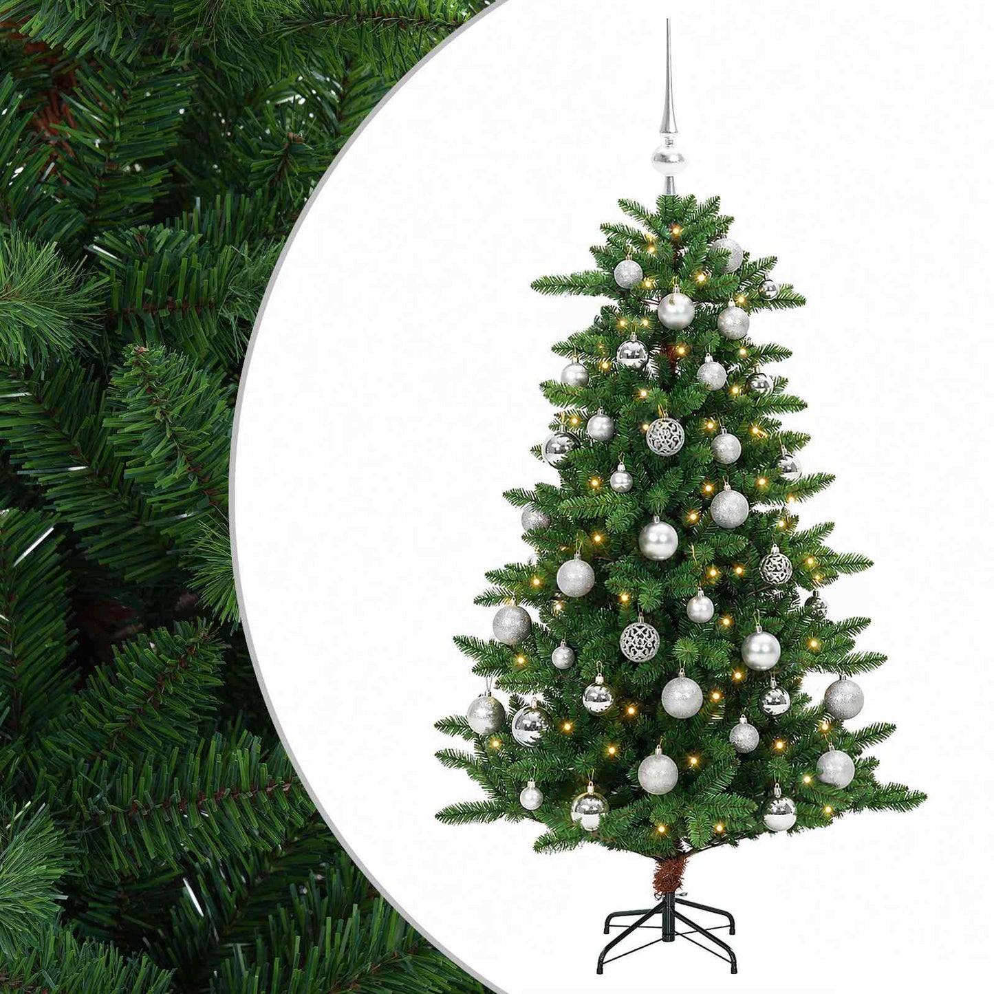 vidaXL Artificial Christmas Tree with Bauble 150 εκ. 150 LED