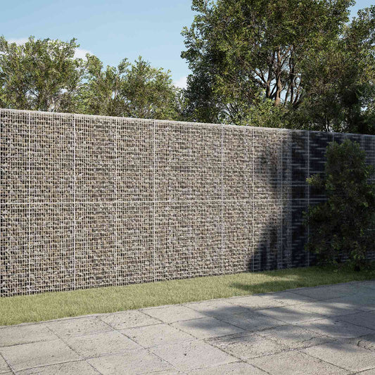vidaXL Γκαμπιόν με σύρμα 3,5 mm και πλέγμα 5x2,5 cm 400x20x200 εκ