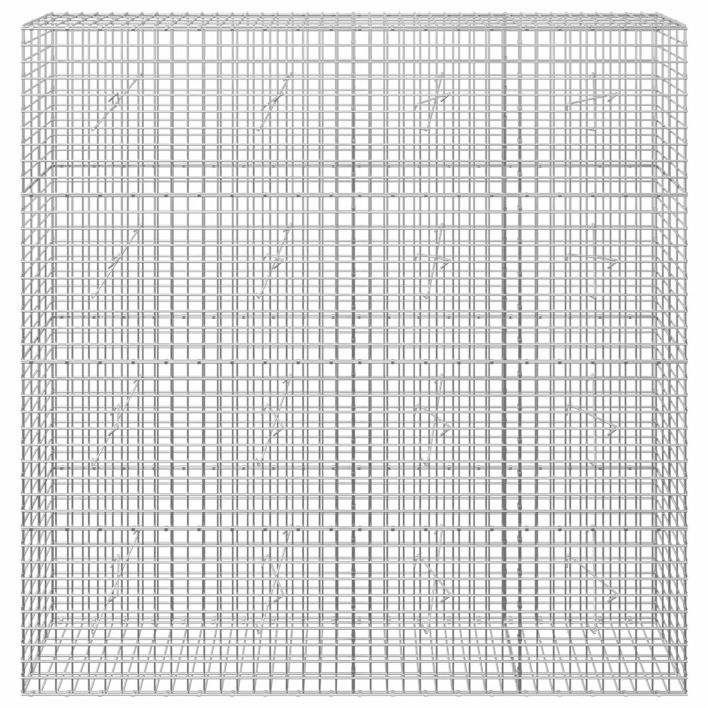 vidaXL Γκαμπιόν με Σύρμα 3,5 mm και Πλέγμα 5x5 cm 200x20x200 εκ