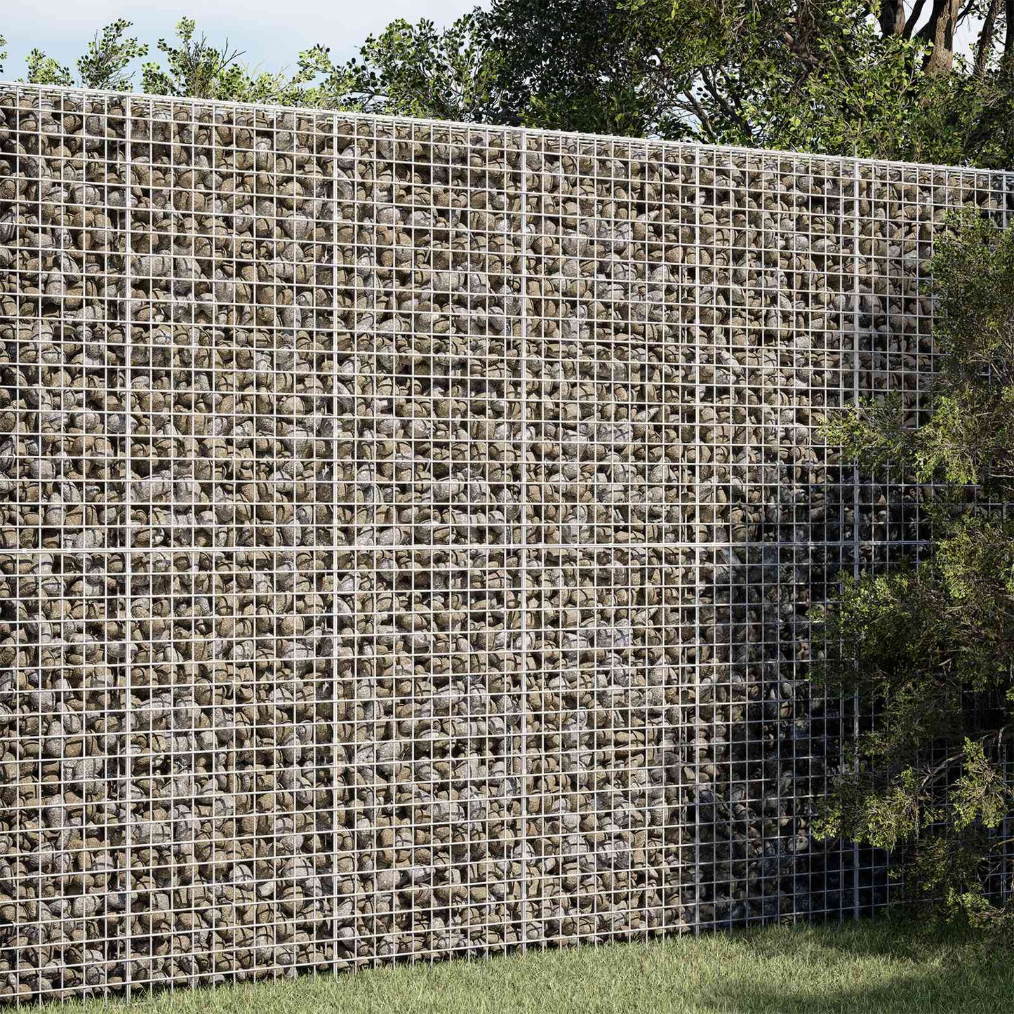 vidaXL Γκαμπιόν με Σύρμα 3,5 mm και Πλέγμα 5x5 cm 150x30x200 εκ