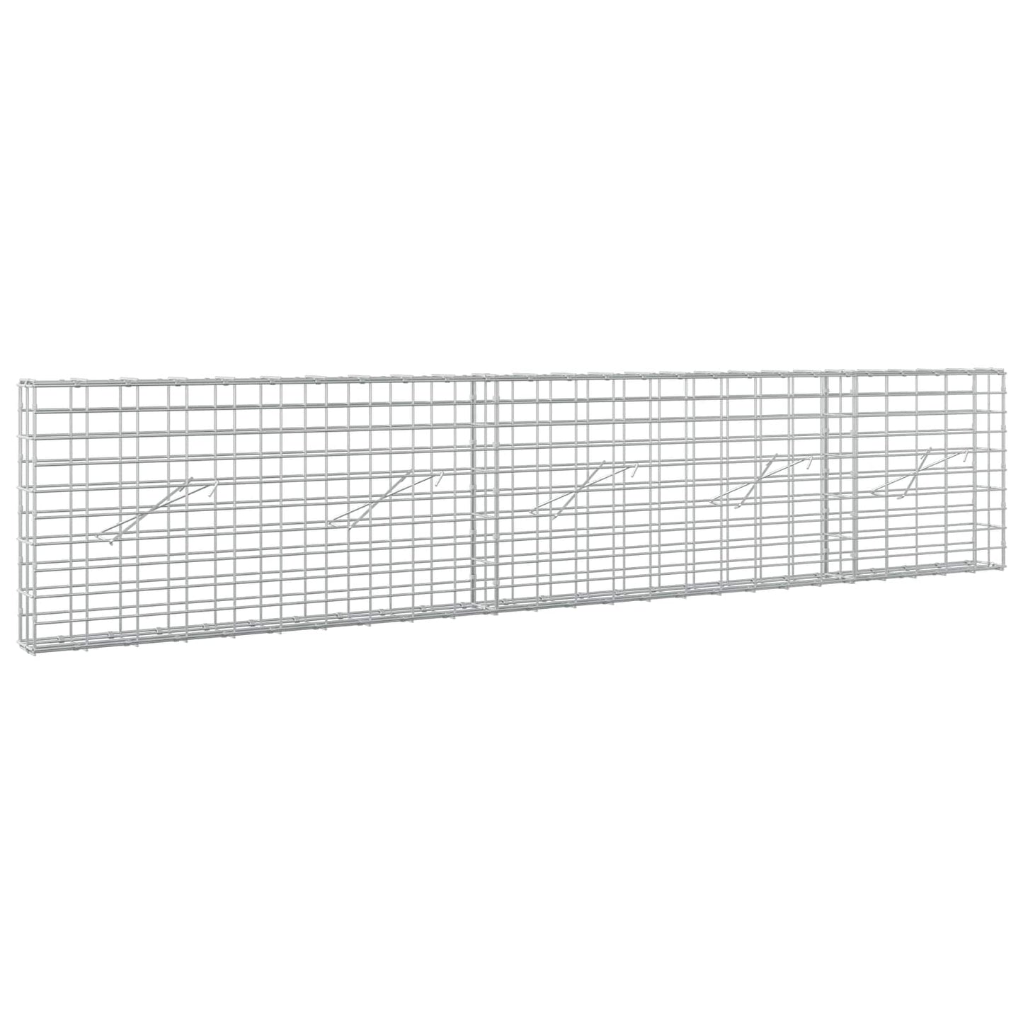 vidaXL Γκαμπιόν με σύρμα 3,5 mm και πλέγμα 5x10 cm 250x10x50 εκ