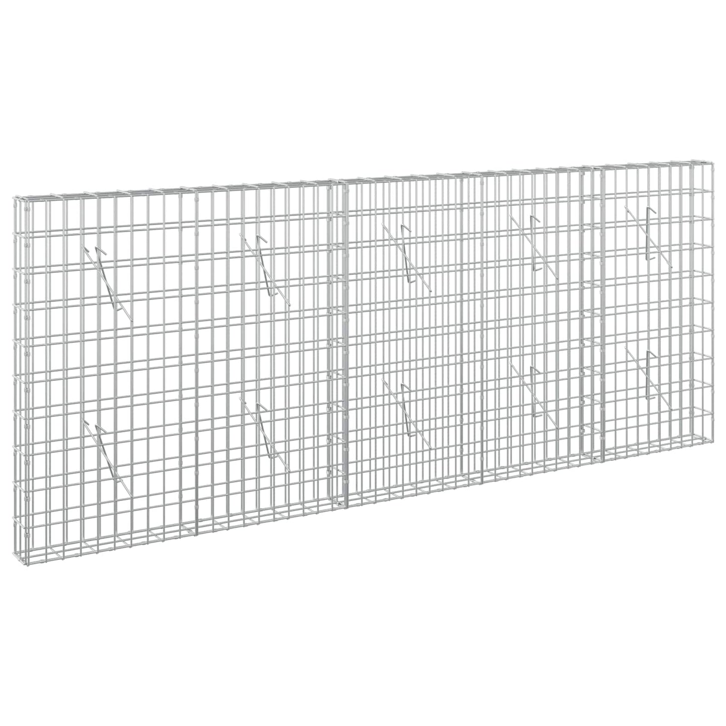 vidaXL Γκαμπιόν με σύρμα 3,5 mm και πλέγμα 5x10 cm 250x10x100 εκ
