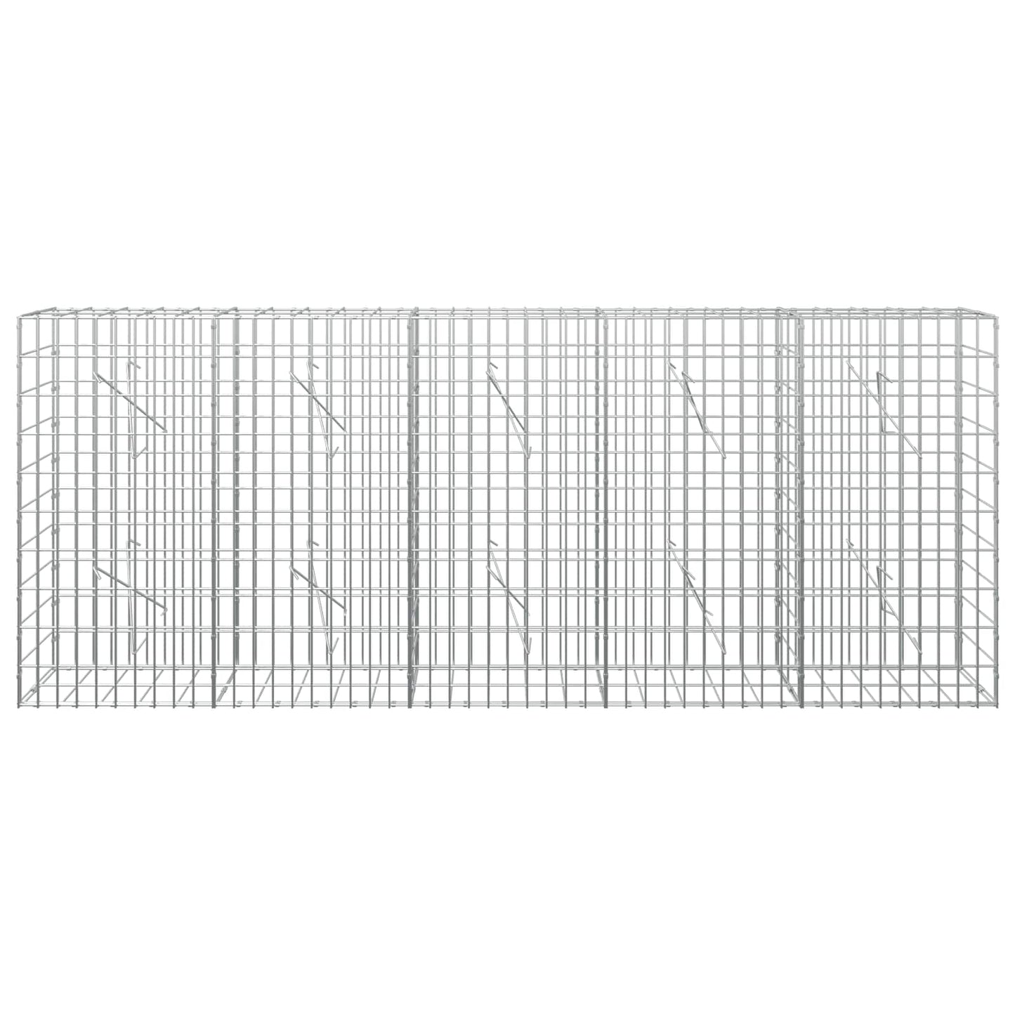 vidaXL Γκαμπιόν με σύρμα 3,5 mm και πλέγμα 5x10 cm 250x10x100 εκ