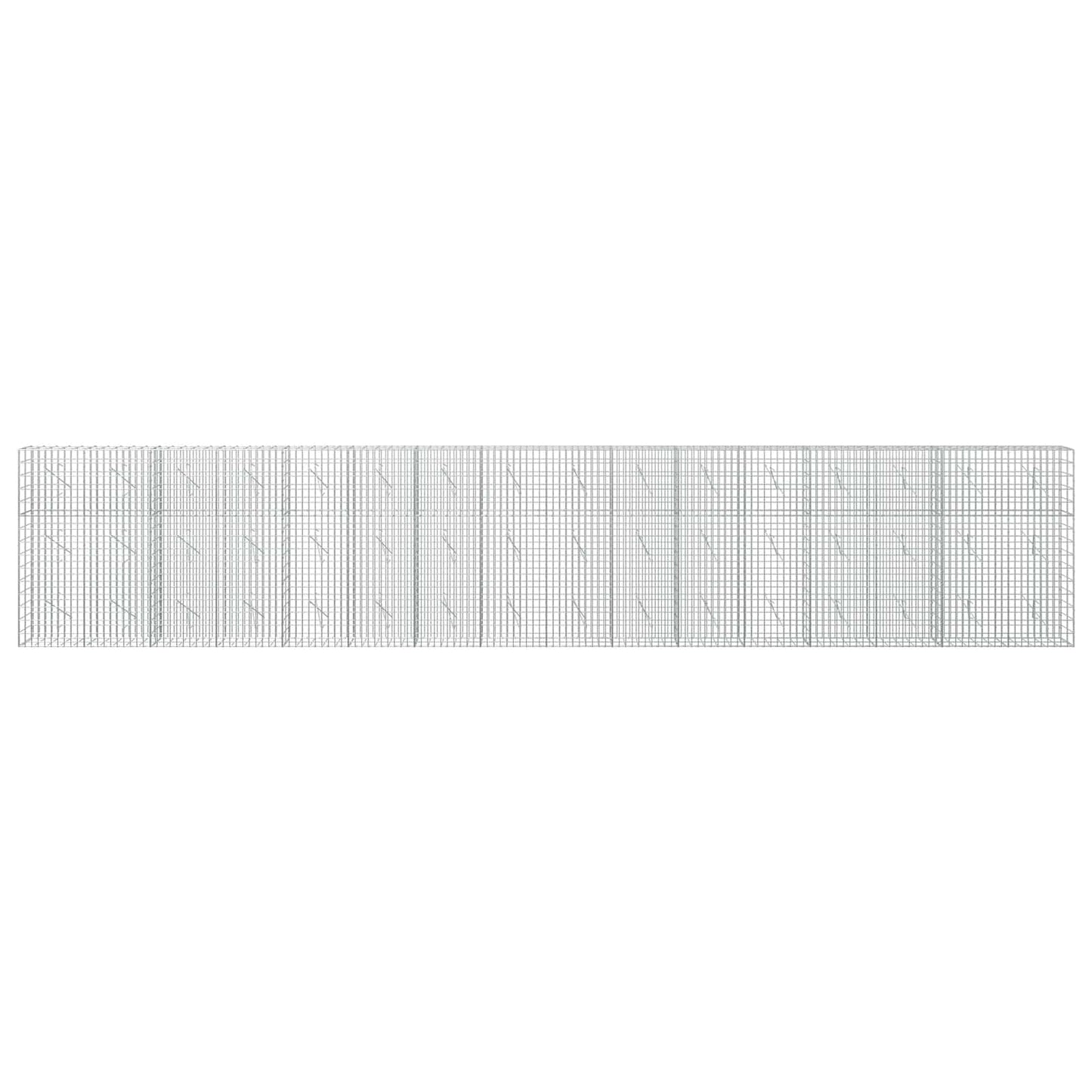 vidaXL Γκαμπιόν με σύρμα 3,5 mm και πλέγμα 5x10 cm 800x10x150 εκ