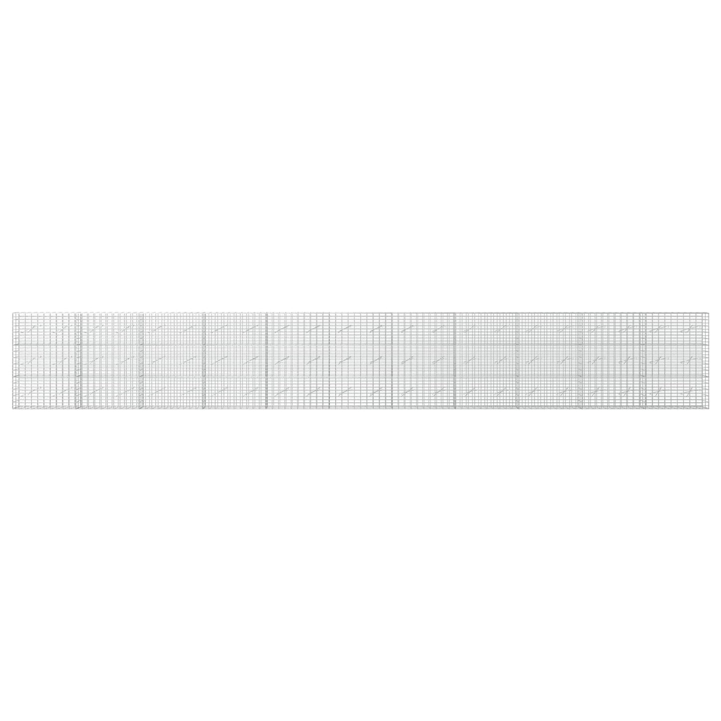 vidaXL Γκαμπιόν με σύρμα 3,5 mm και πλέγμα 5x10 cm 1100x10x150 εκ