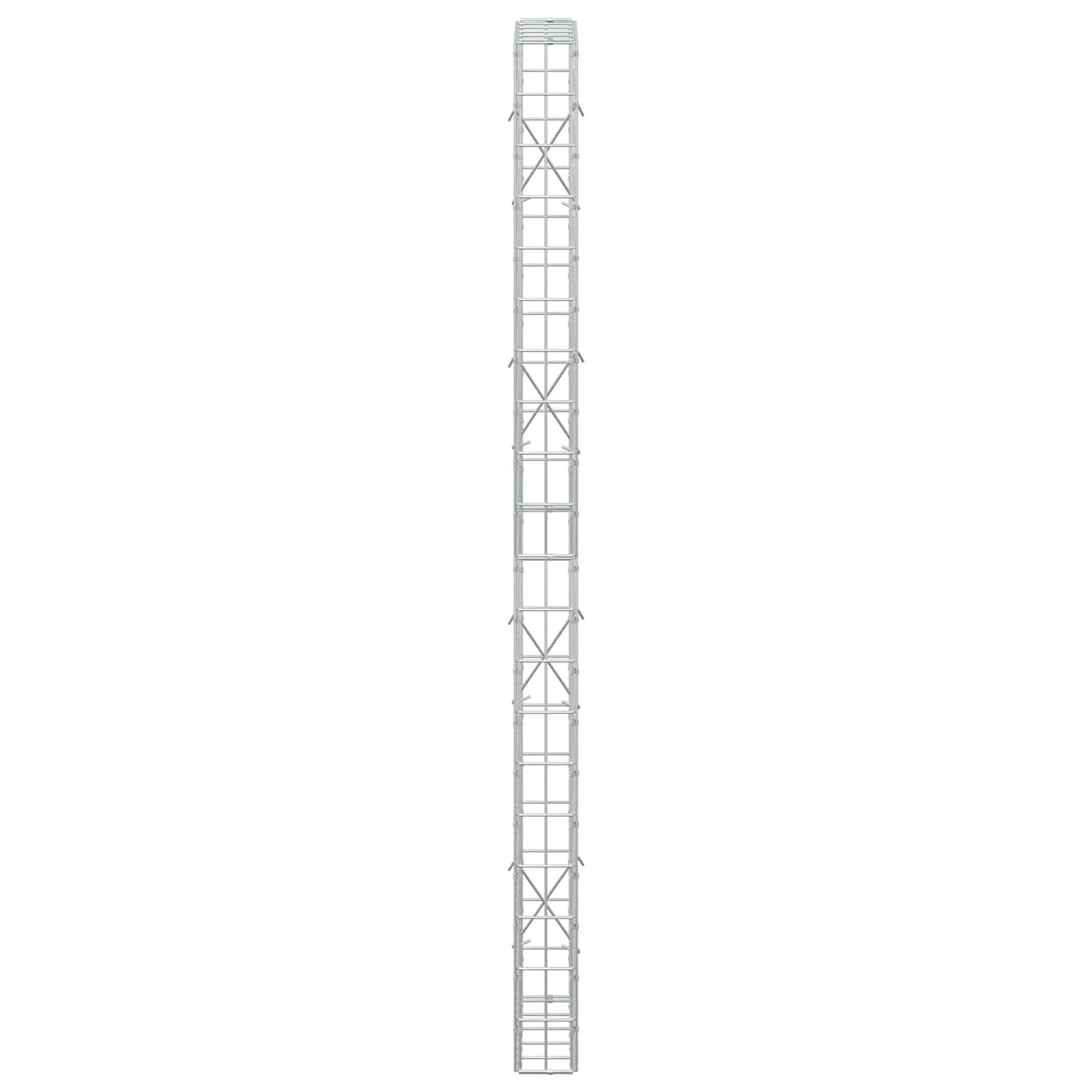 vidaXL Γκαμπιόν με σύρμα 3,5 mm και πλέγμα 5x10 cm 50x10x200 εκ