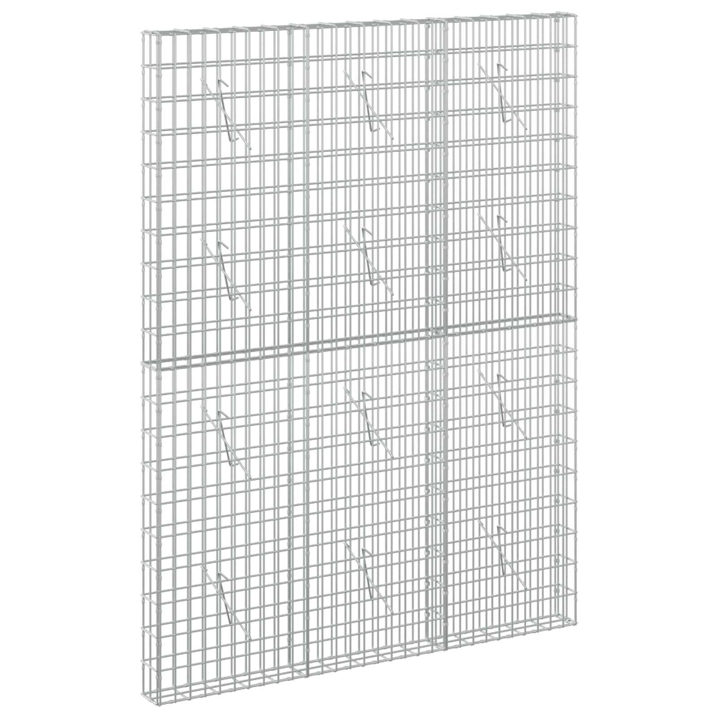 vidaXL Γκαμπιόν με σύρμα 3,5 mm και πλέγμα 5x10 cm 150x10x200 εκ