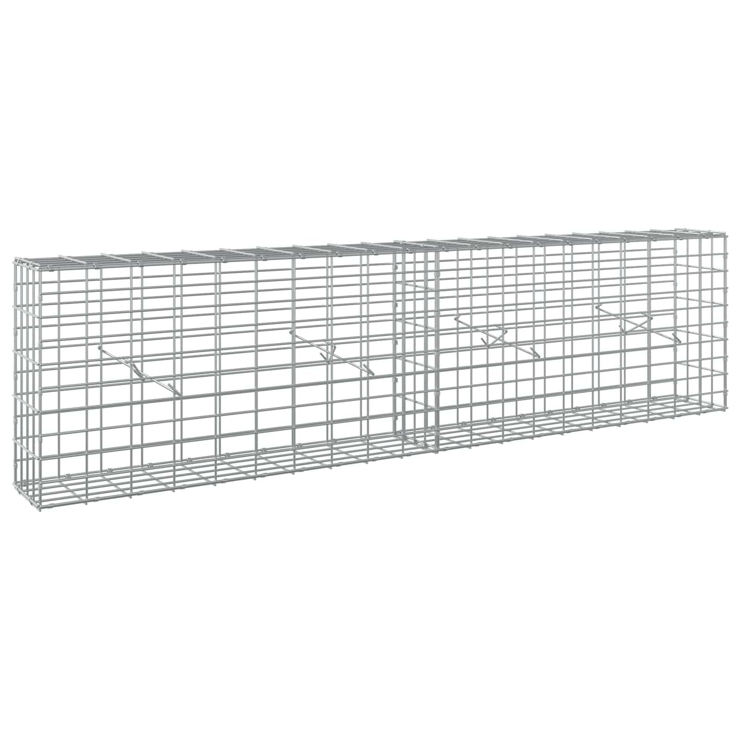 vidaXL Γκαμπιόν με σύρμα 3,5 mm και πλέγμα 5x10 cm 200x20x50 εκ