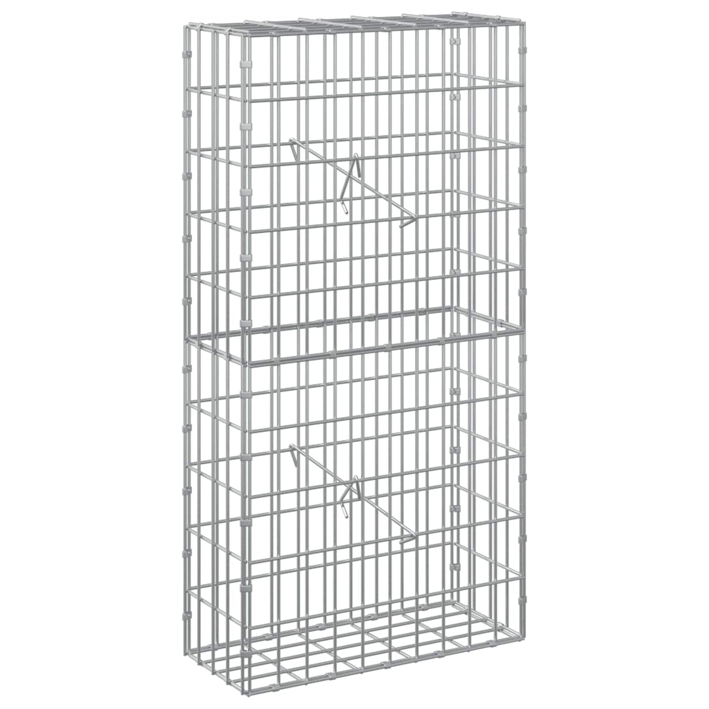 vidaXL Γκαμπιόν με σύρμα 3,5 mm και πλέγμα 5x10 cm 50x20x100 εκ