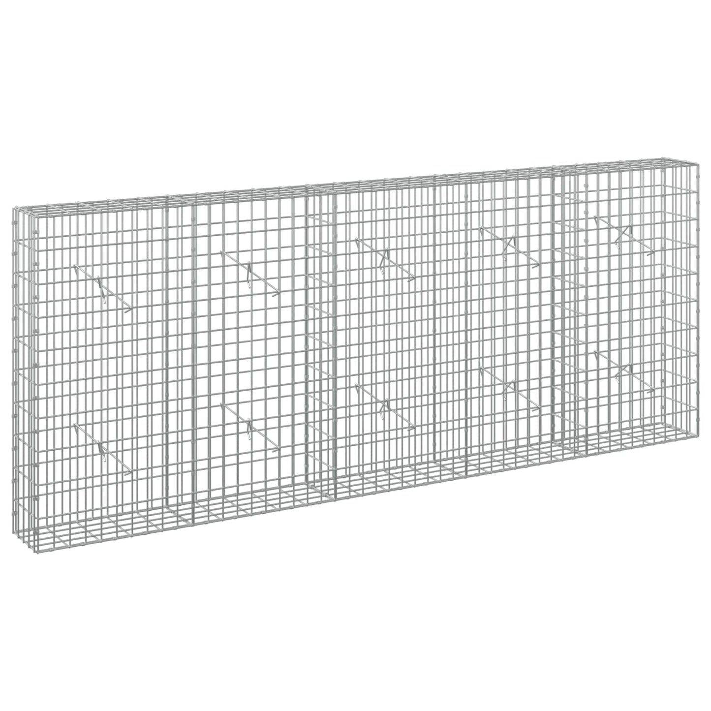 vidaXL Γκαμπιόν με σύρμα 3,5 mm και πλέγμα 5x10 cm 250x20x100 εκ